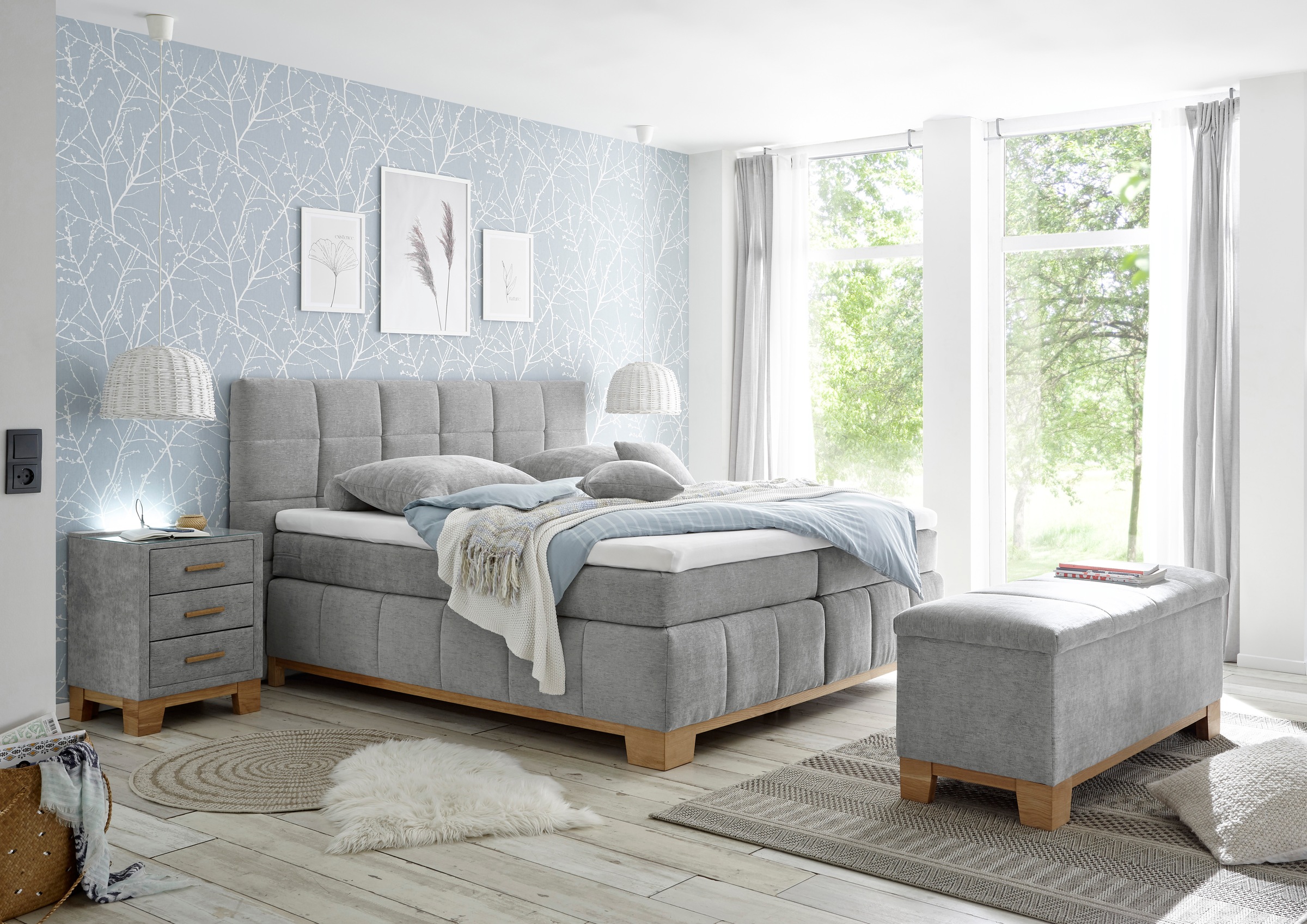 8. Bild von ED EXCITING DESIGN Boxspringbett »Viborg«, inkl. Topper mit Klimaband