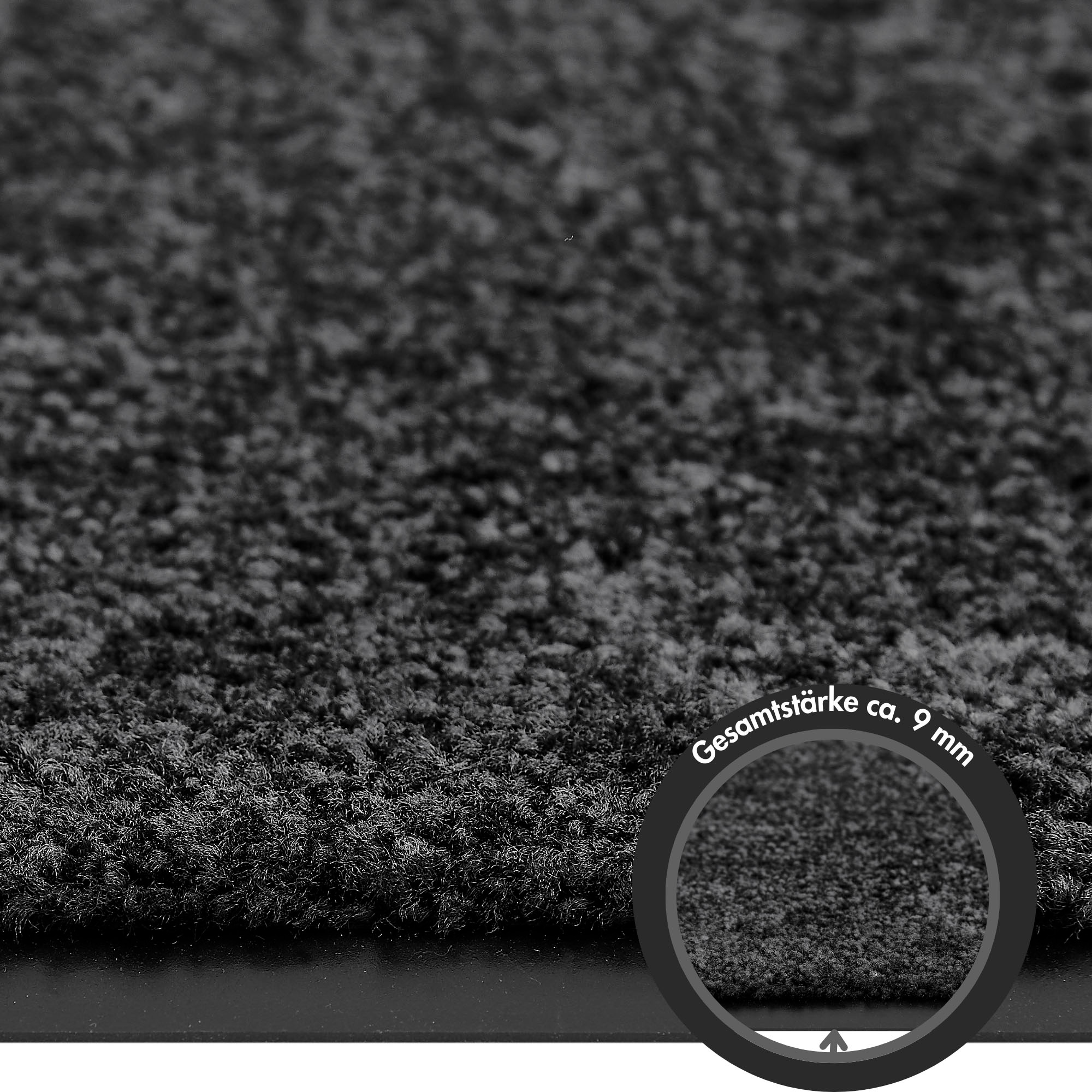my home Fußmatte »Fresh Step, Made in Belgium«, rechteckig, 9 mm Höhe, für den Eingangsbereich, Uni-Farben, rutschhemmend, robust, waschbar