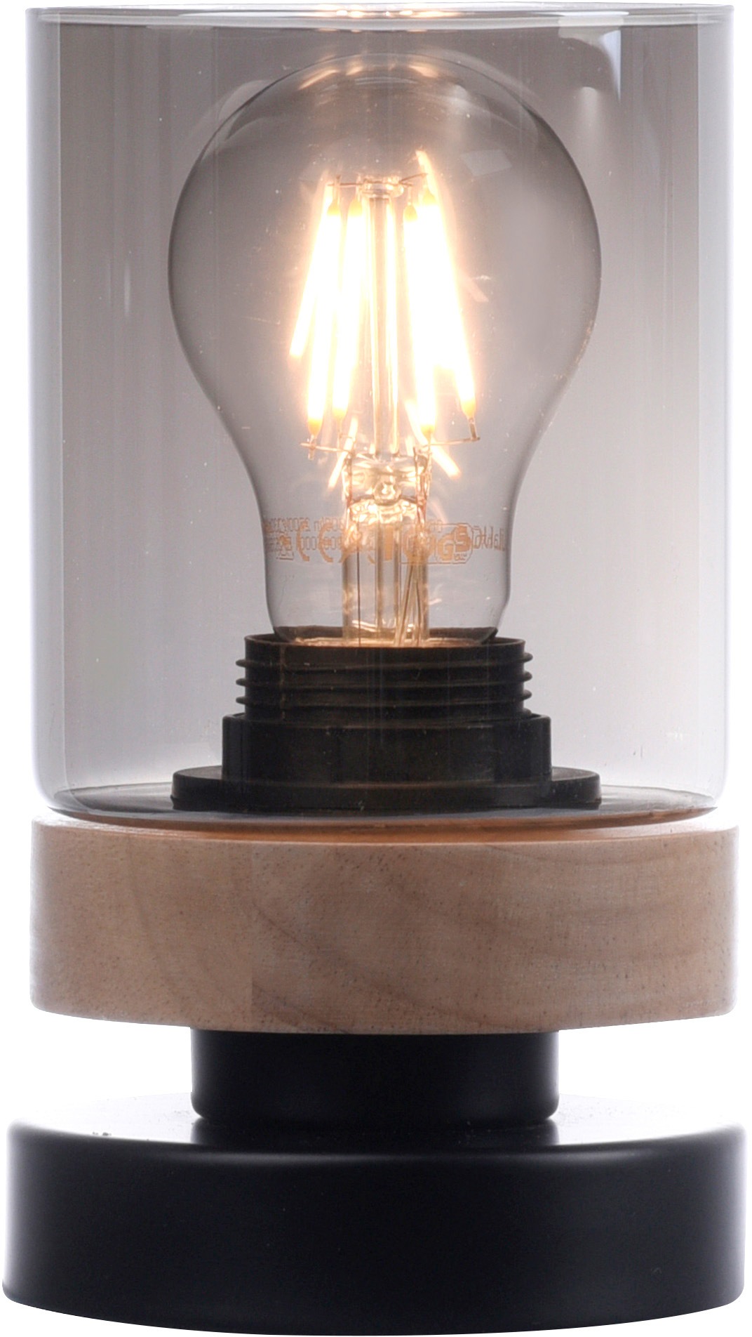 Home affaire Tischleuchte »Tendon«, 1 flammig-flammig, Tischlampe, Glas, Holz,... kaufen