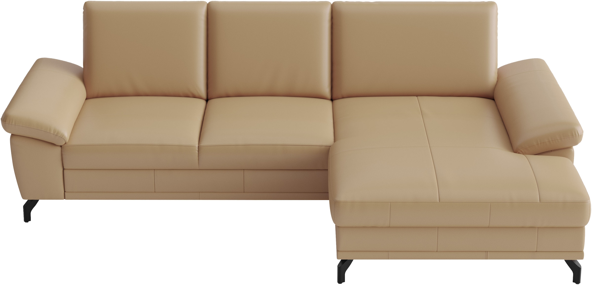 sit&more Ecksofa »Chelsea L-Form, B: 264 cm, Leder, inkl. Sitztiefen-&Armteilverstellung« optional mit Bettfunktion und Bettkasten