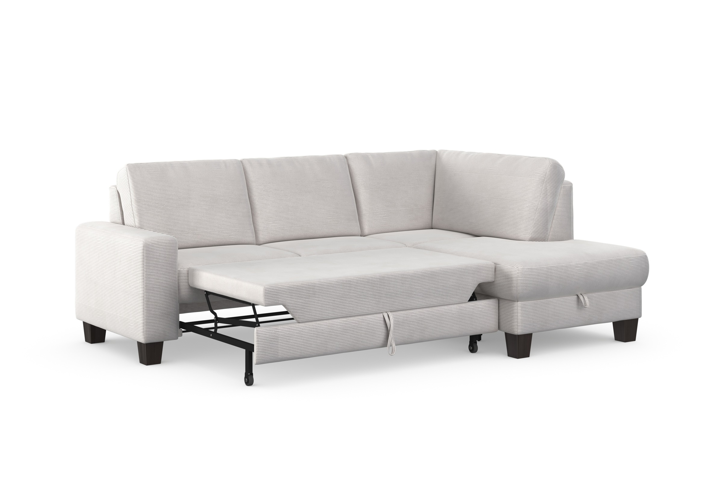 Home affaire Ecksofa »Summer L-Form«, mit Ottomane, mit oder ohne Bettfunktion und Bettkasten, Cord-Bezug