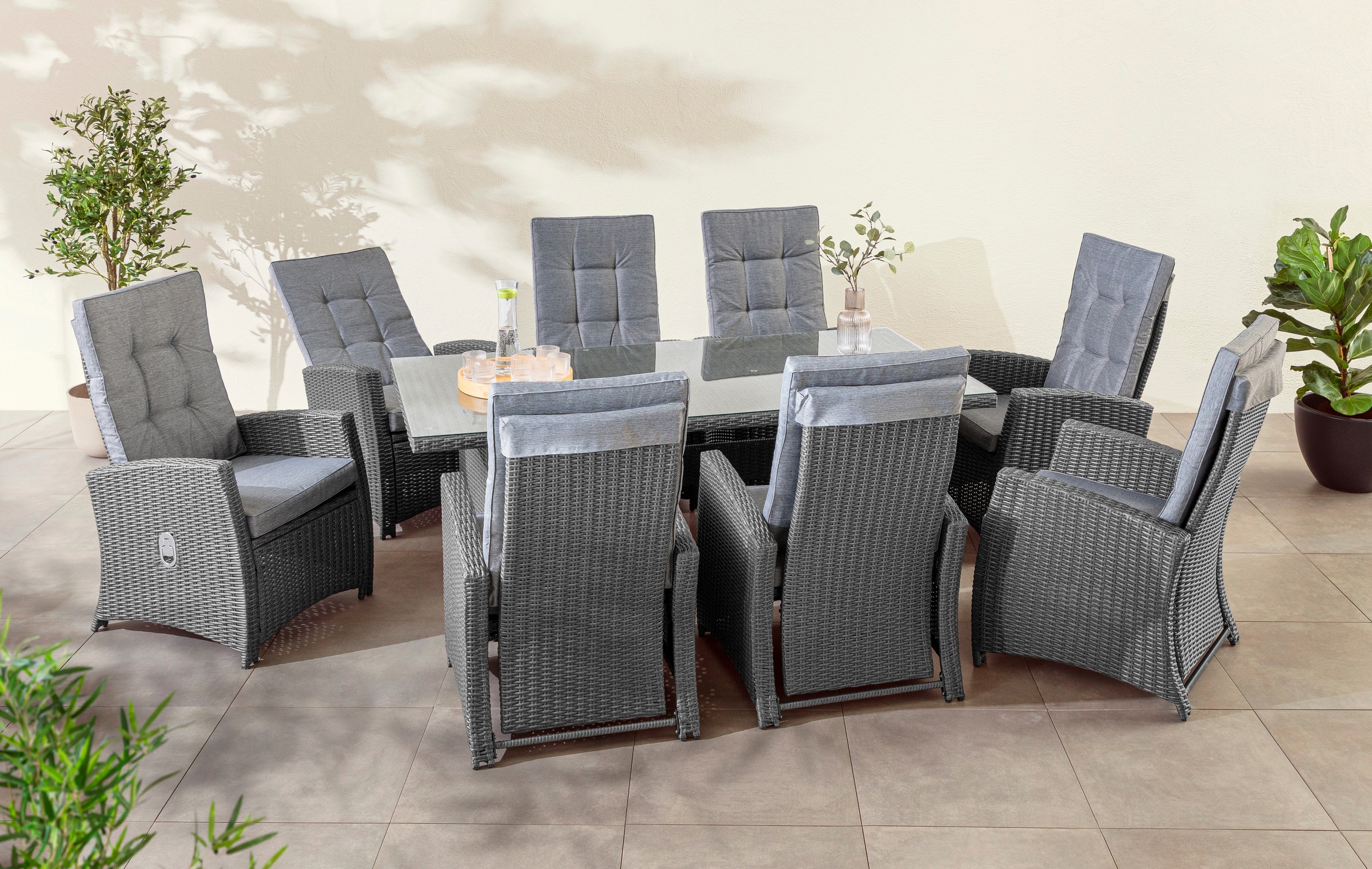 KONIFERA Garten-Essgruppe »»New Paris«« Set, 8 Sessel, Rückenlehne verstell günstig online kaufen