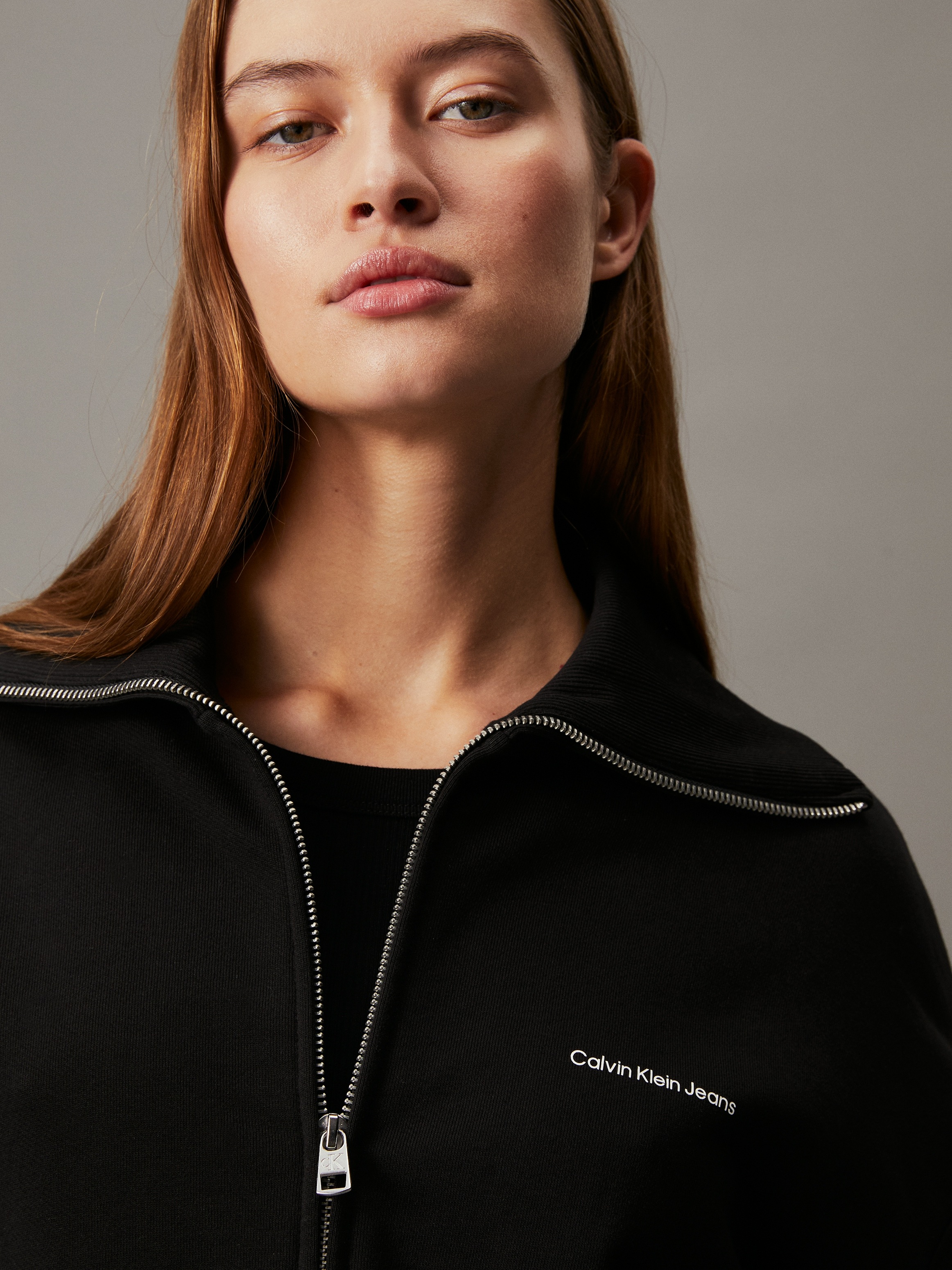 Calvin Klein Jeans Sweatjacke »DIFFUSED MONOLOGO ZIP-THROUGH«, mit Logoschriftzug