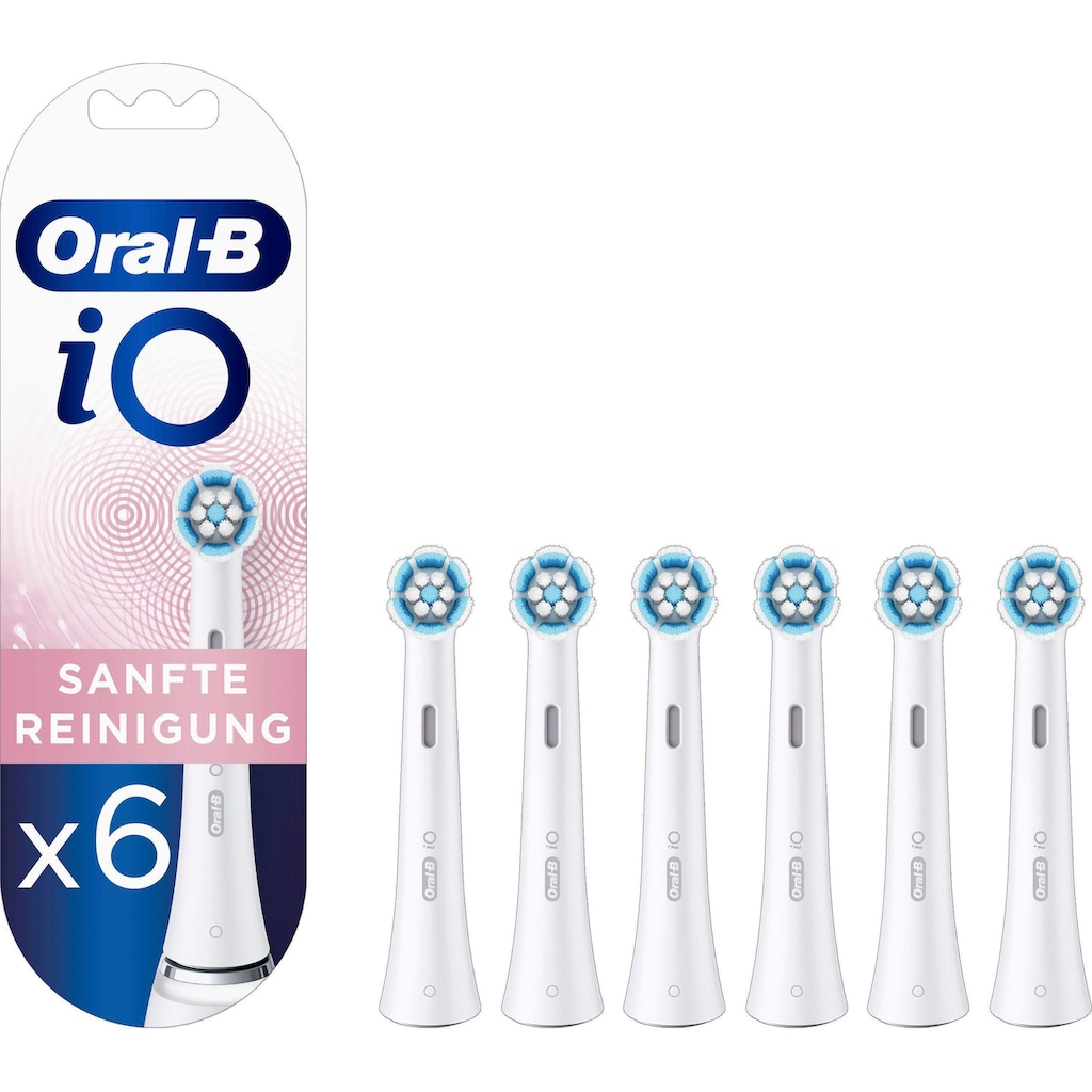 Oral-B Aufsteckbürste »iO«, (Sanfte Reinigung für elektrische Zahnbürste, 6 Stück)