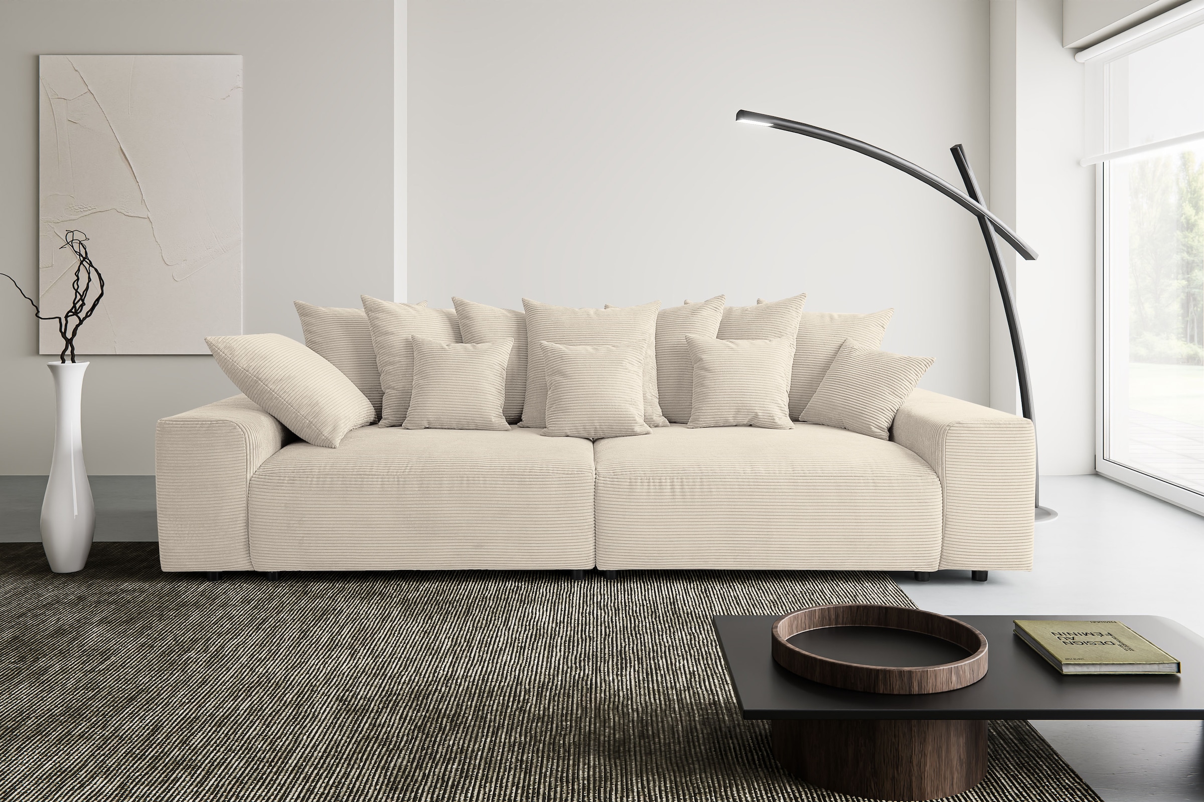WERK2 Big-Sofa »Maxi Breite 290 cm, modern & bequem, viel Platz auf diesem Mega Sofa« Cord, XXL