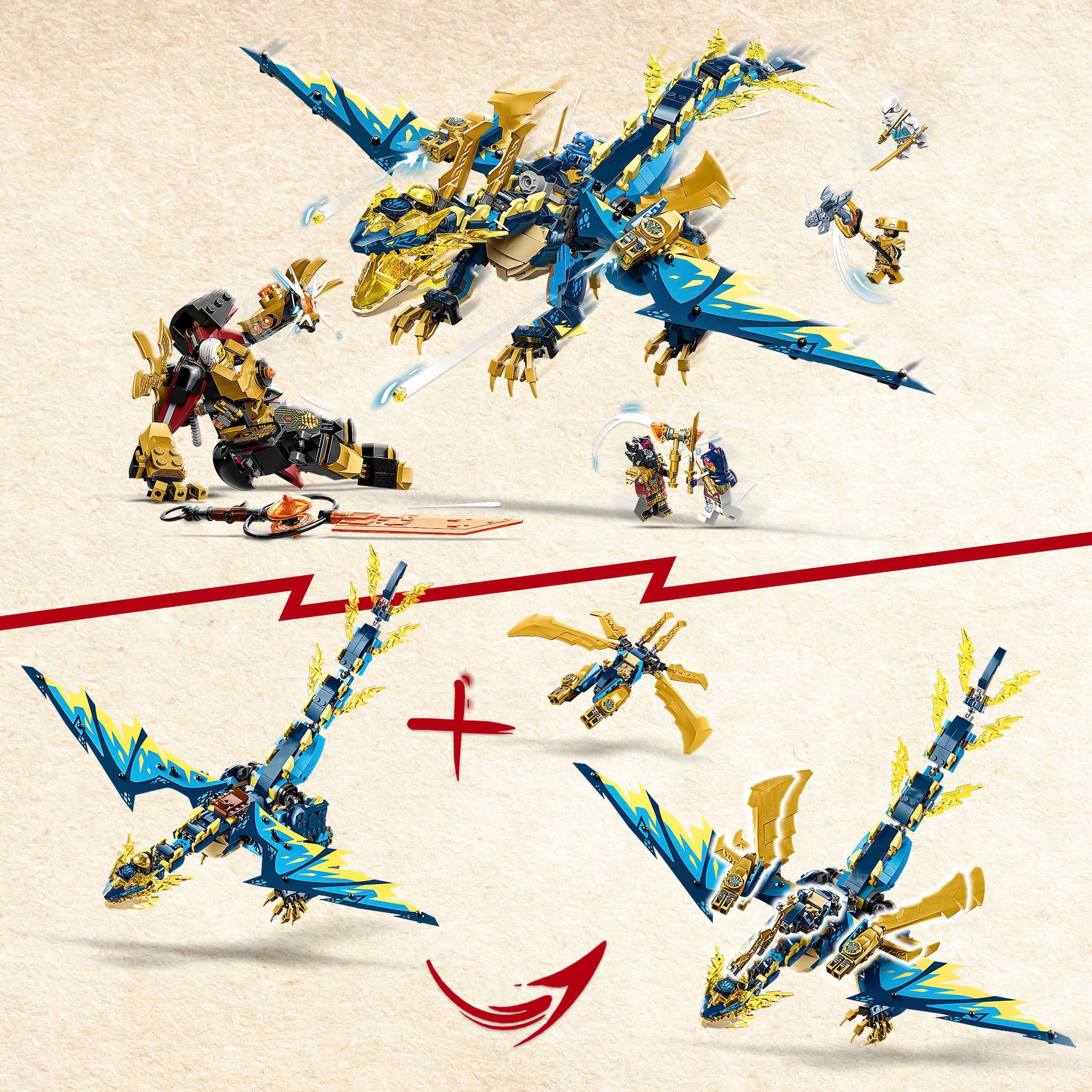 LEGO® Konstruktionsspielsteine »Kaiserliches Mech-Duell gegen den Elementardrachen (71796)«, (1038 St.), LEGO® NINJAGO; Made in Europe