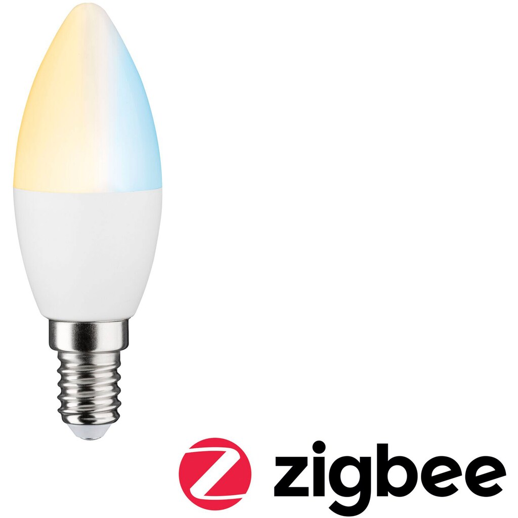 Paulmann LED-Leuchtmittel »Smart Home Zigbee Kerze 5 W Matt E14 2.700 - 6.500K«, E14, 1 St., Warmweiß