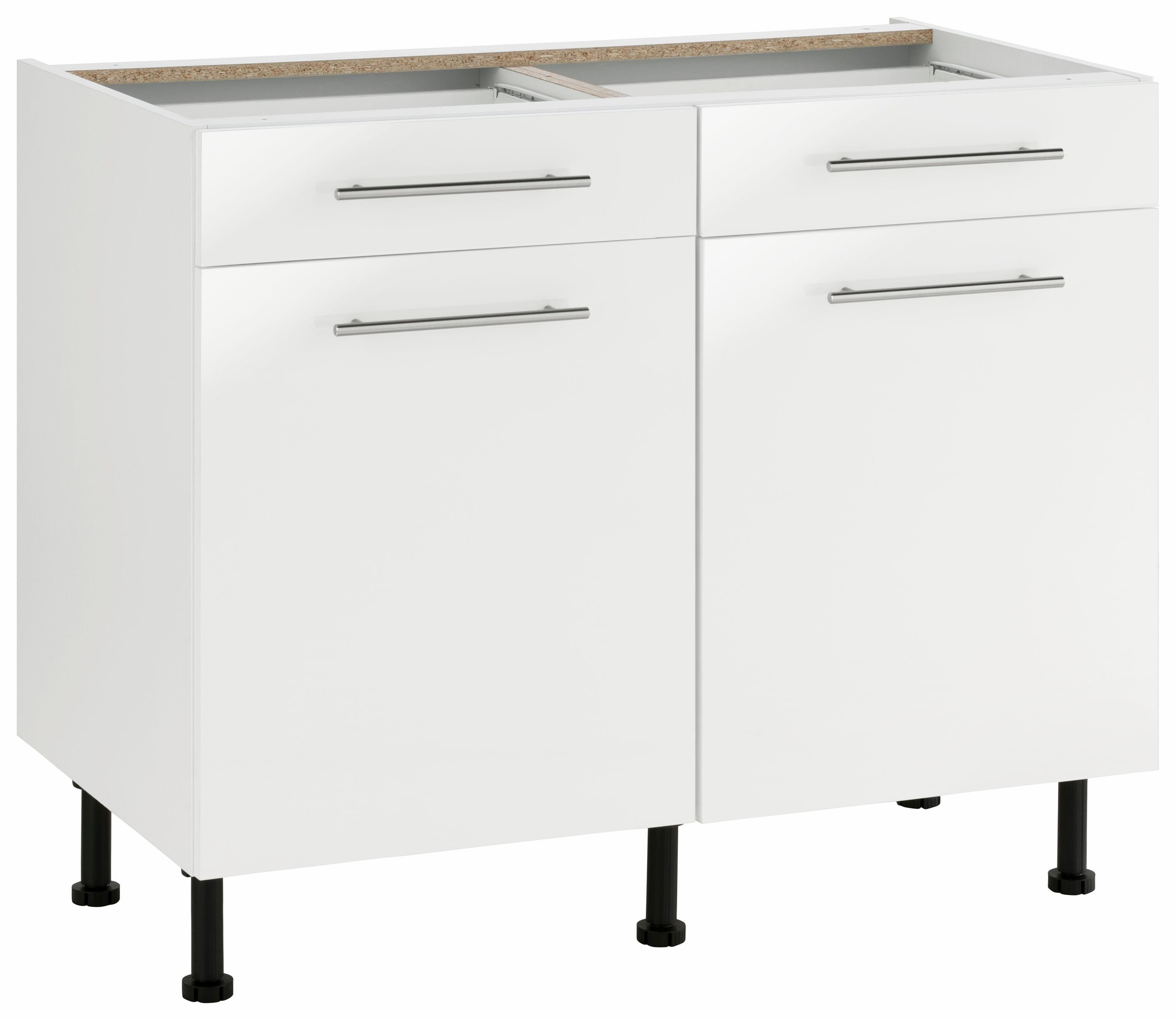 wiho Küchen Unterschrank »Ela«, Breite 100 cm, höhenverstellbare Füße