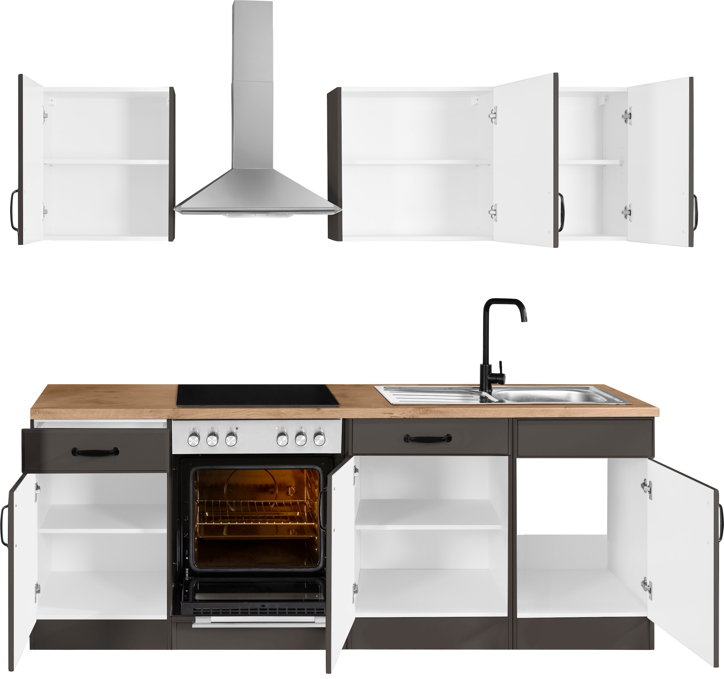 Küchen online »Erla«, kaufen ohne Küchenzeile wiho E-Geräte, 220 Breite cm