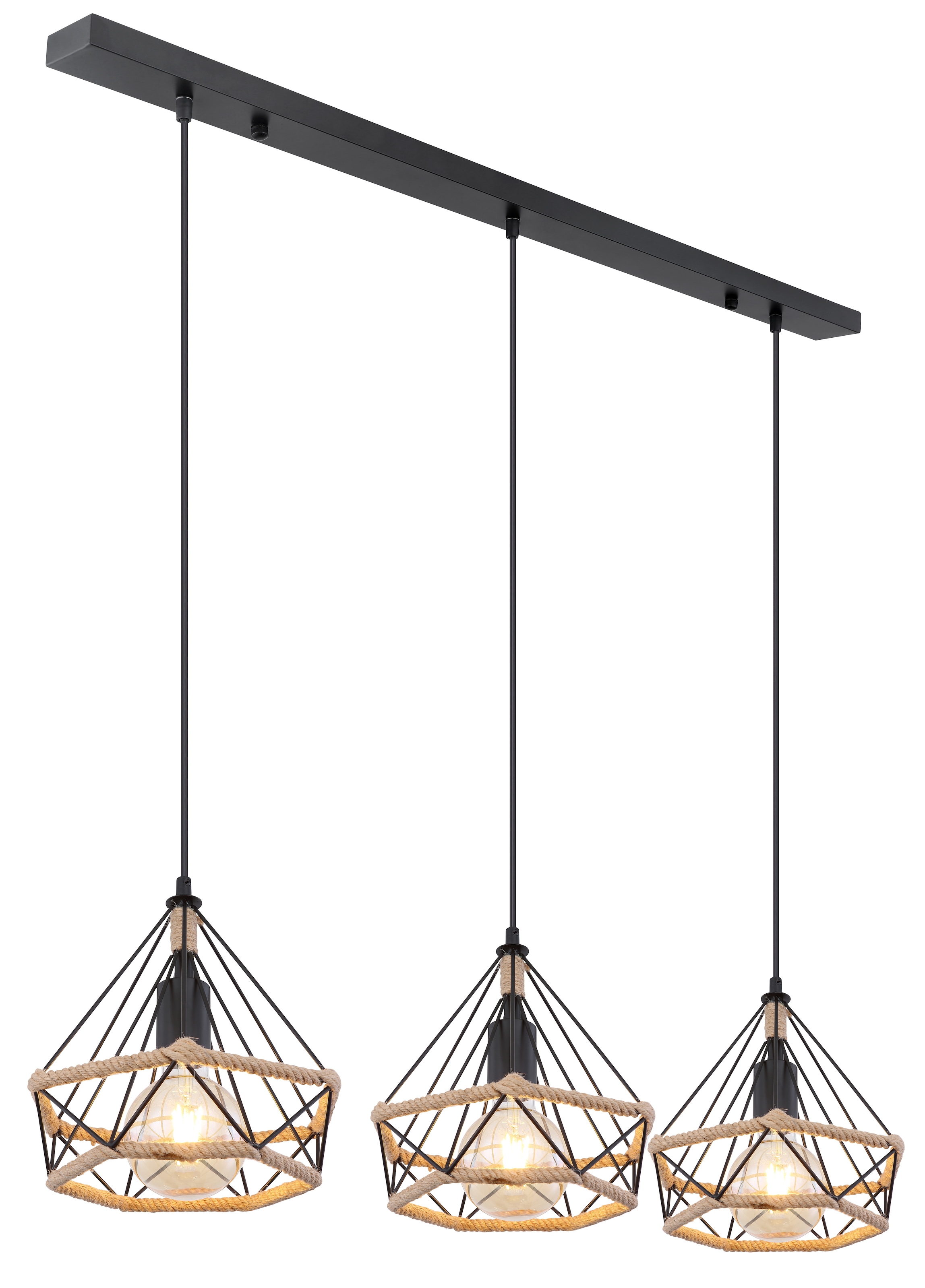 GLOBO LIGHTING Hängeleuchte »ULLEU«, Leuchtmittel E27 | ohne Leuchtmittel, Hängelampe/Pendelleuchte/Esszimmer/Wohnzimmer/Esstisch