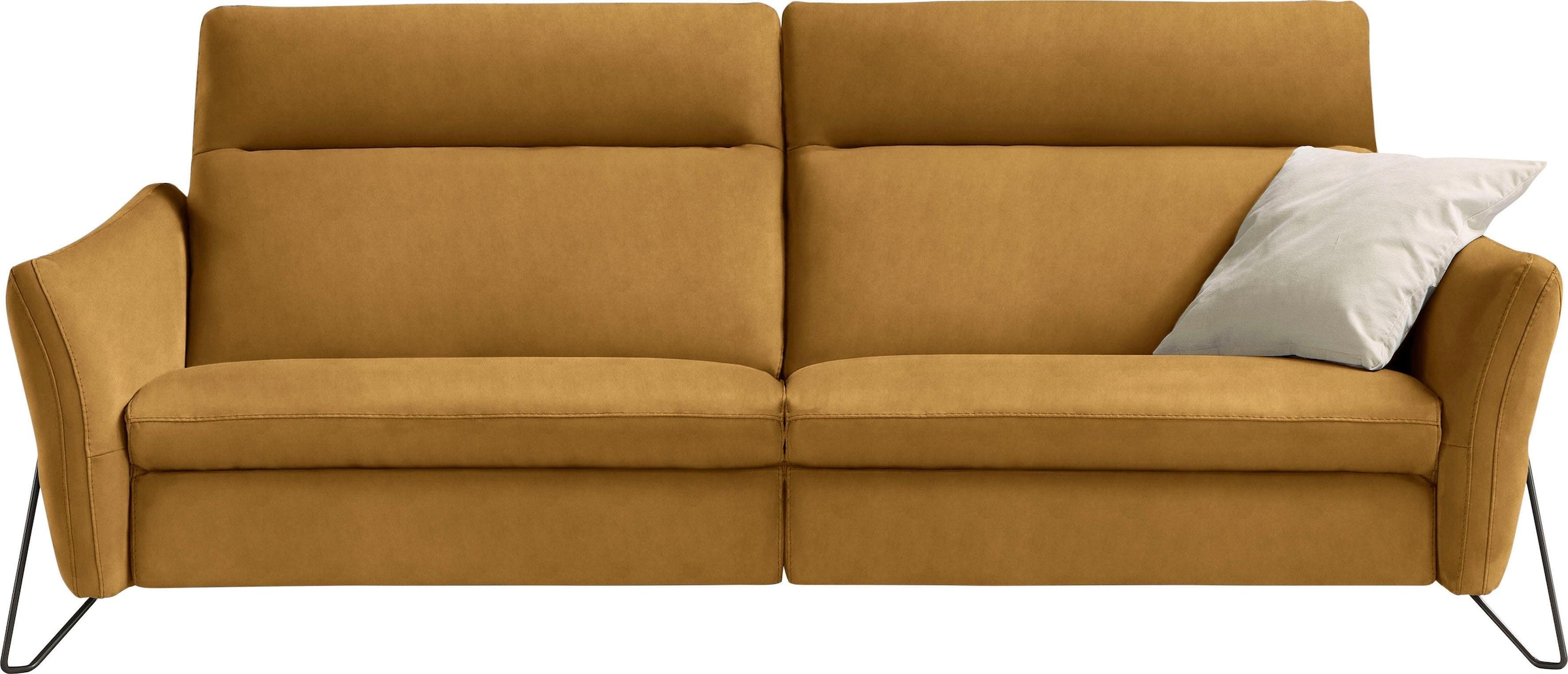 Egoitaliano 2-Sitzer »Gaia, modern, elegant und super komfortabel mit hoher Rückenlehne« erstklassiger Sitzkomfort, Inkl. 2 Relaxfunktionen, mit Designfuß