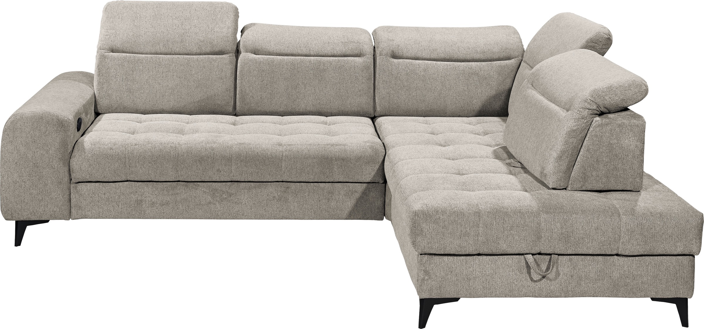 ED EXCITING DESIGN Ecksofa »Rockdale L-Form mit Bettfunktion, Bettkasten«, günstig online kaufen