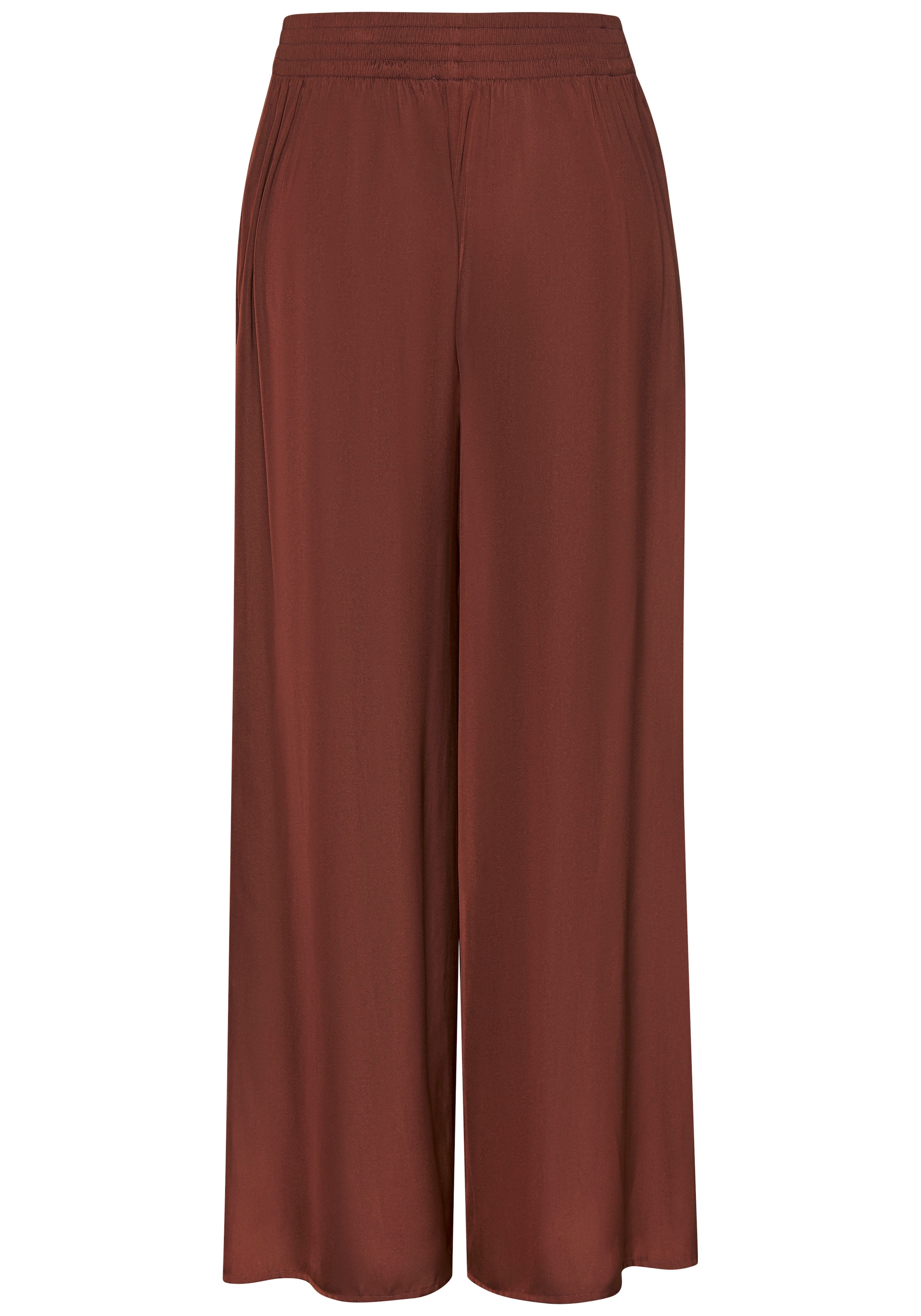 LASCANA Webhose  aus leichter Satinqualität, weite Palazzohose mit Taschen, Stoffhose