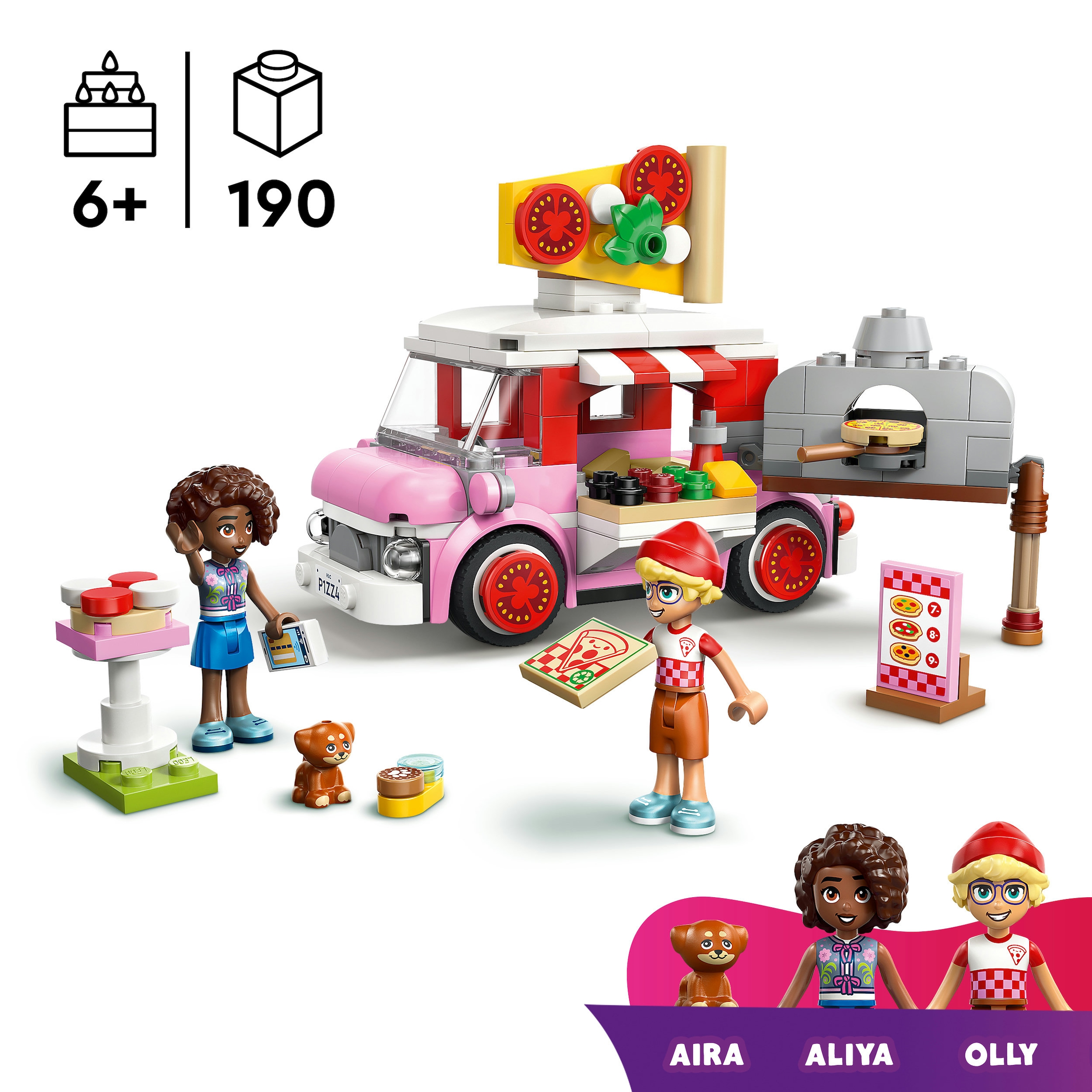 LEGO® Konstruktionsspielsteine »Pizzawagen (42694), LEGO Friends« Made in Europe