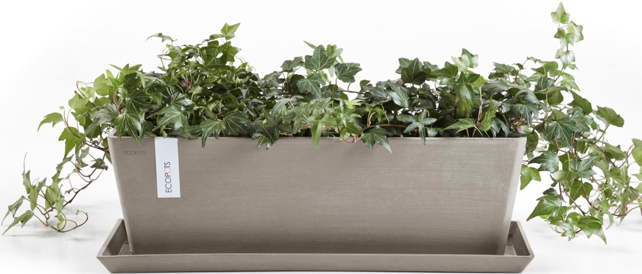 ECOPOTS Balkonkasten »Bruges 45 + Wassersystem Taupe«, für den Außenbereich: frostsicher, bruchsicher und lichtbeständig