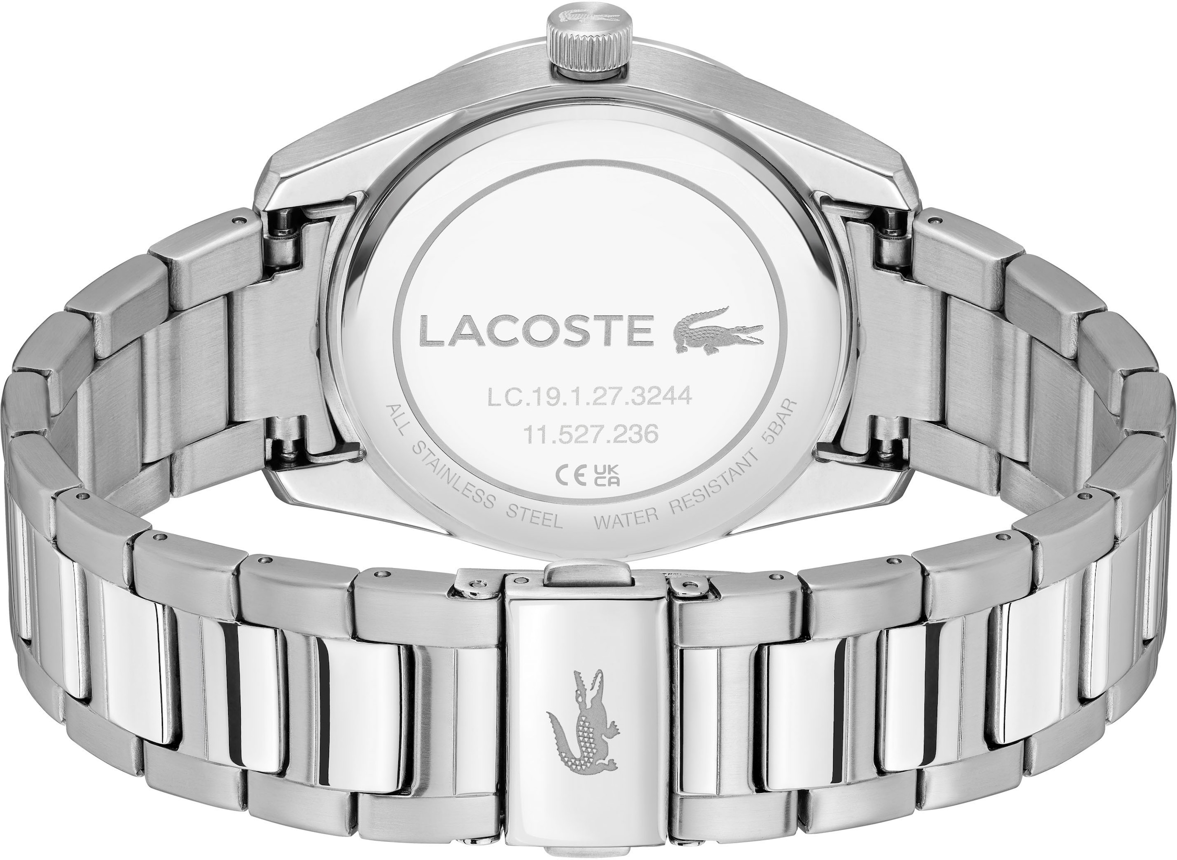 Lacoste Quarzuhr »BOSTON«, Armbanduhr, Herrenuhr, Edelstahlarmband, analog
