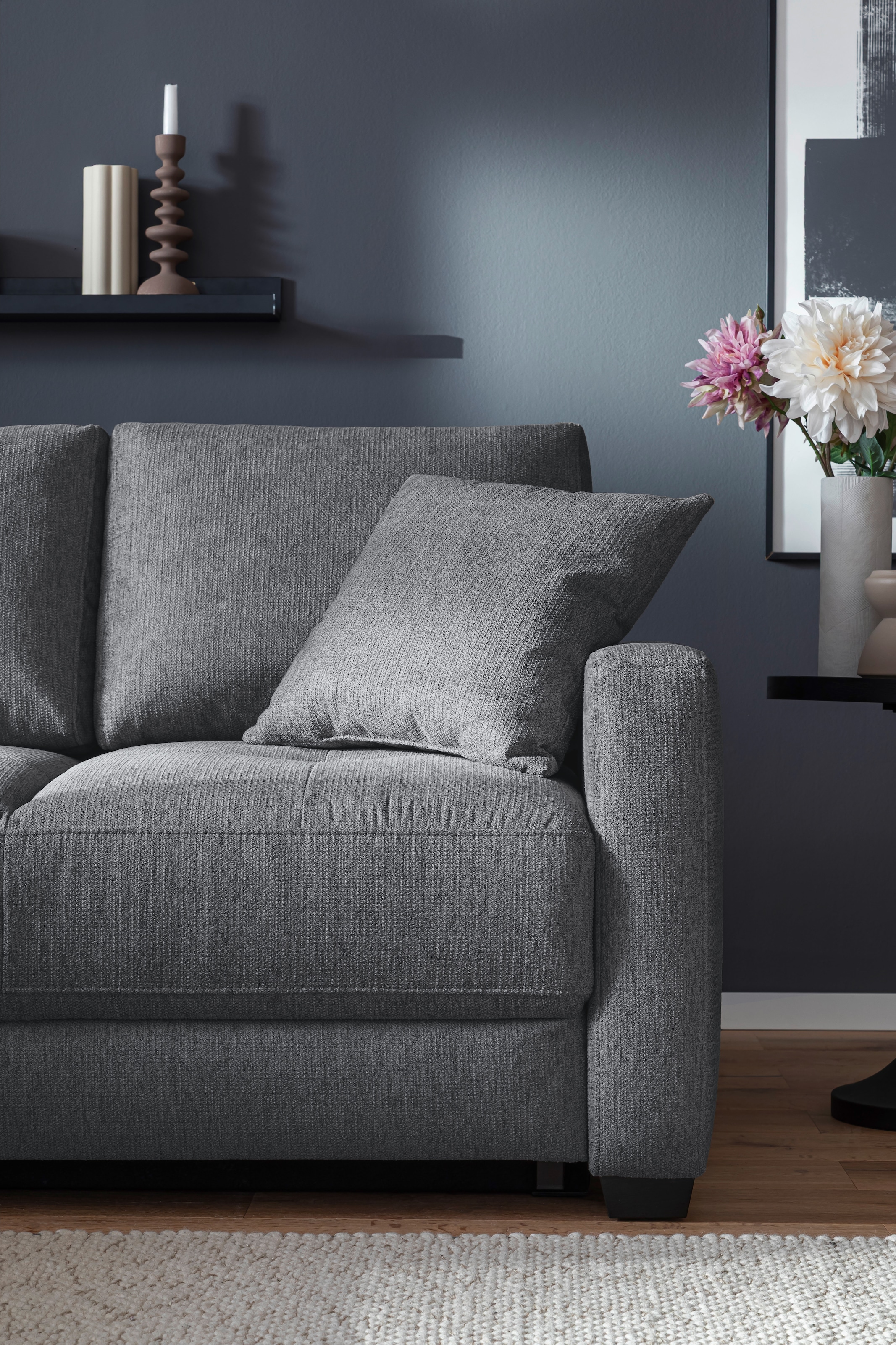 Mr. Couch Ecksofa »Pierre, L-Form mit Taschenfederkern«, mit DuraSpring-Taschenfederkern bis 140 kg belastbar