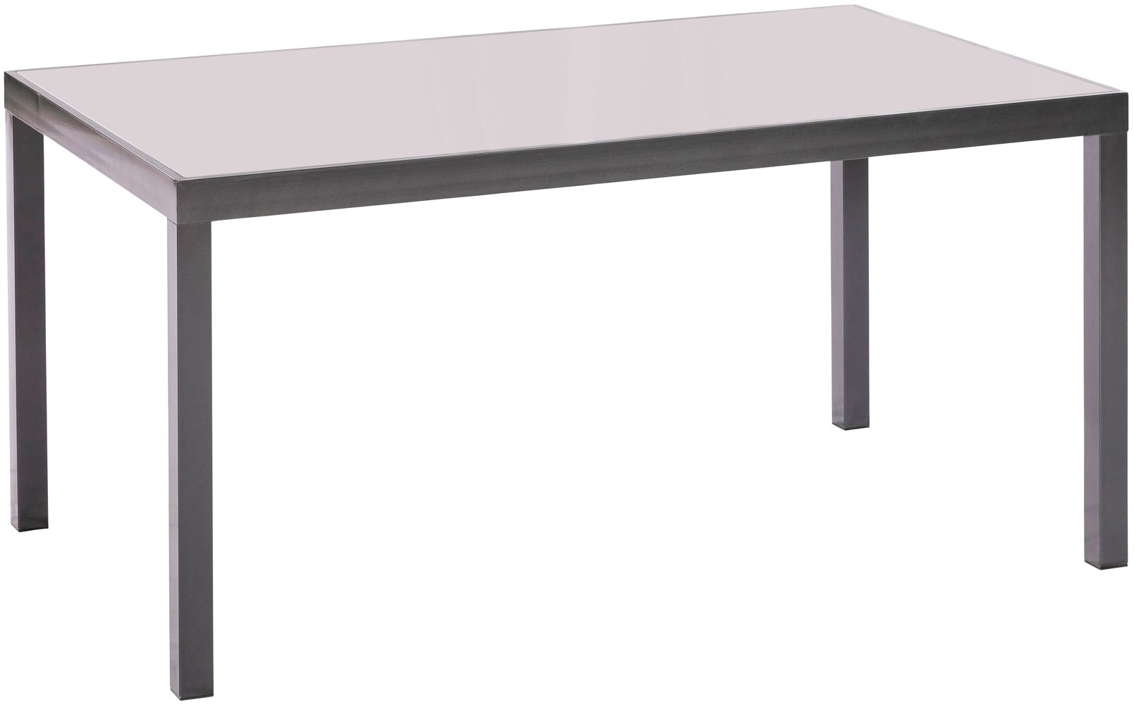 MERXX Garten-Essgruppe »»Milano««, (Set, 5 tlg.), Sessel stapelbar, graue Glasplatte