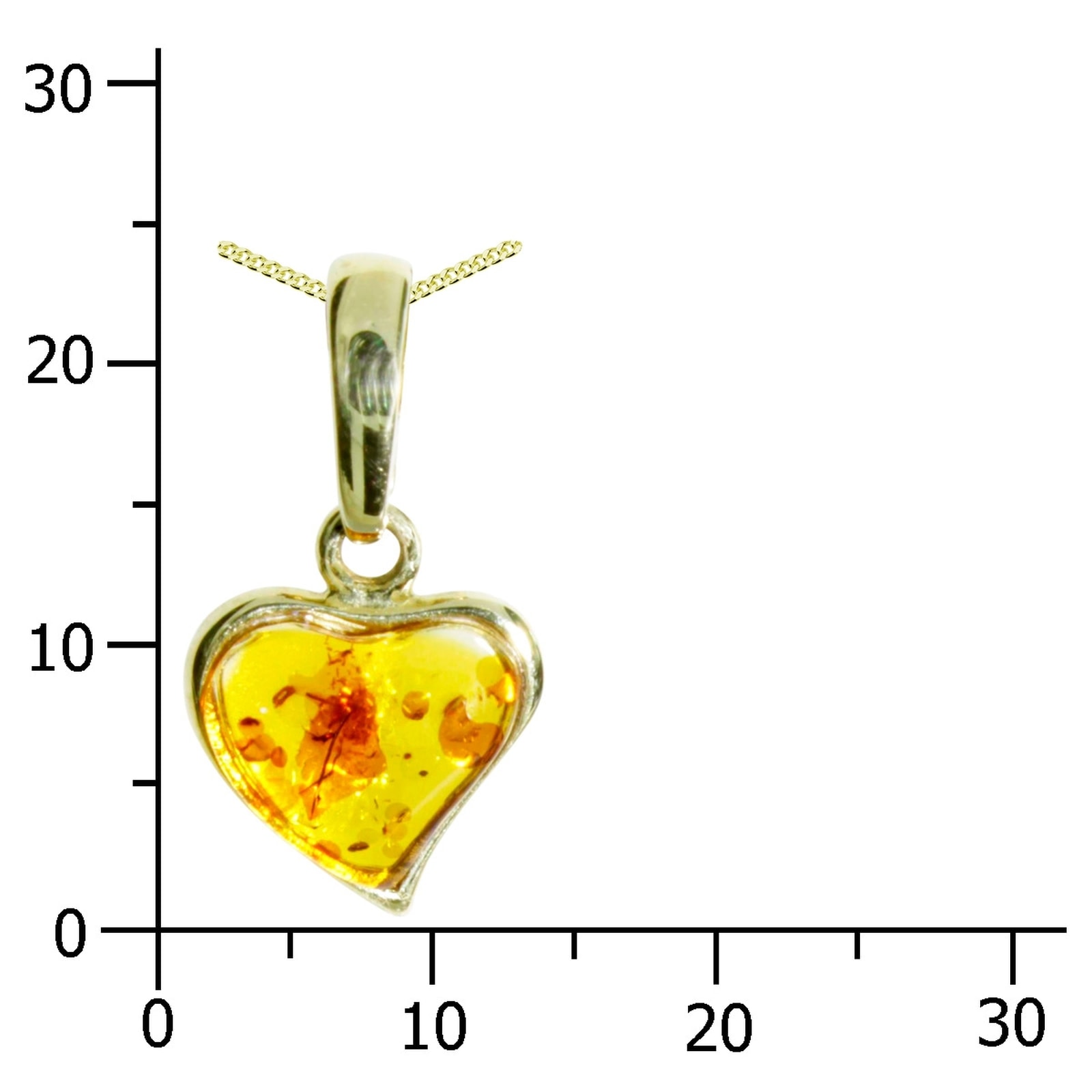 OSTSEE-SCHMUCK Kette mit Anhänger »Ostsee-Schmuck Kette mit Anhänger Herz Kette mit Anhänger Herz«, (2 tlg.)