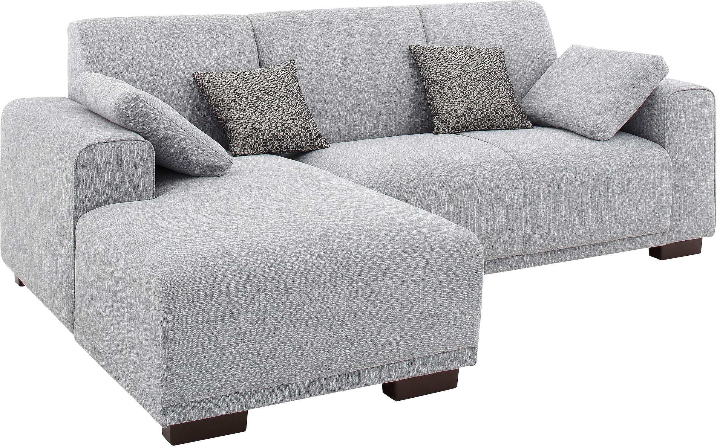 Home affaire Ecksofa »BORNHOLM L-Form mit Recamiere, Maße B/T/H: 234/162/85 cm«, Recamiere links oder rechts bestellbar, Wellenfederung, inkl. 2 Kissen