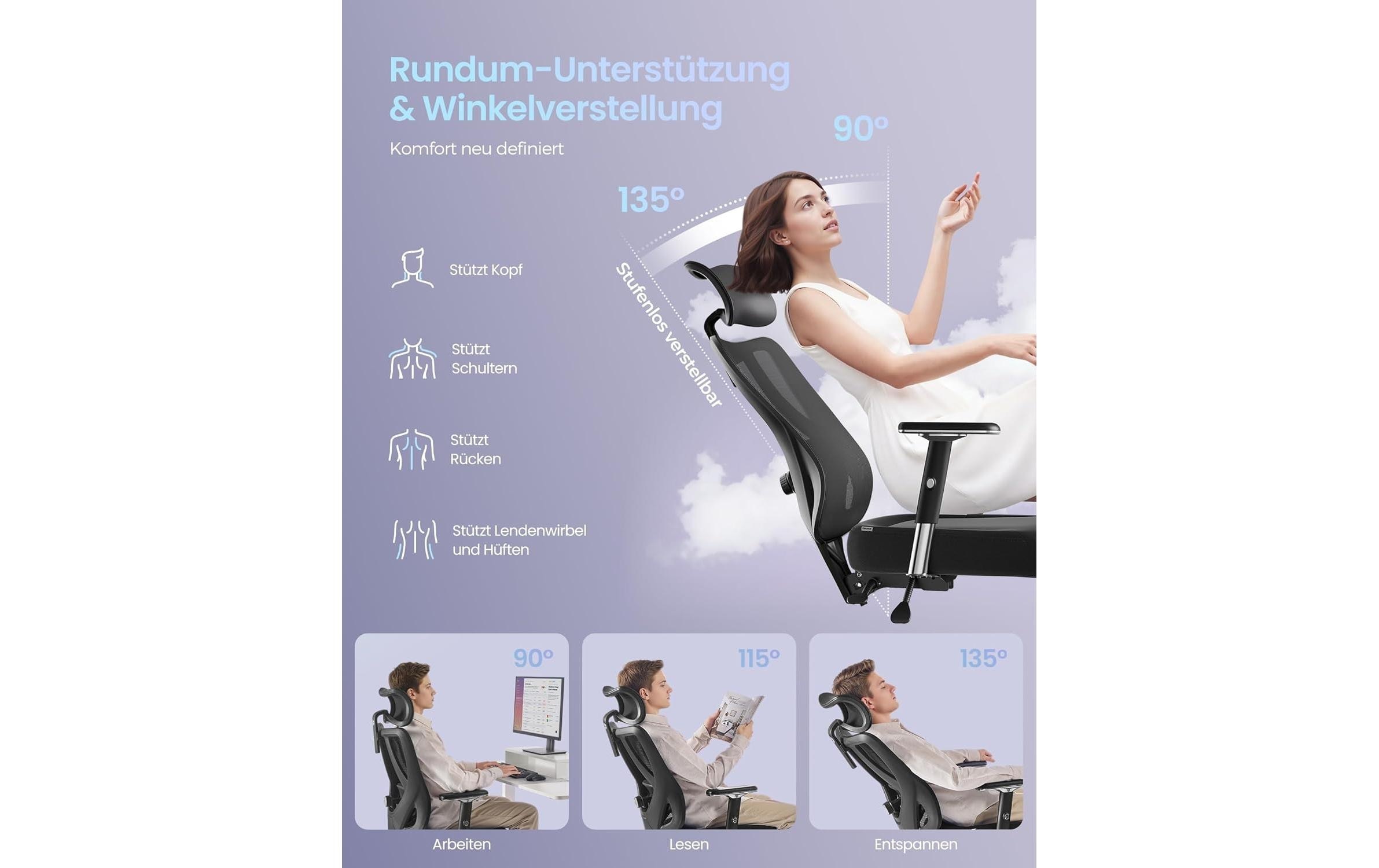SONGMICS Bürostuhl »mit Armlehnen« ()