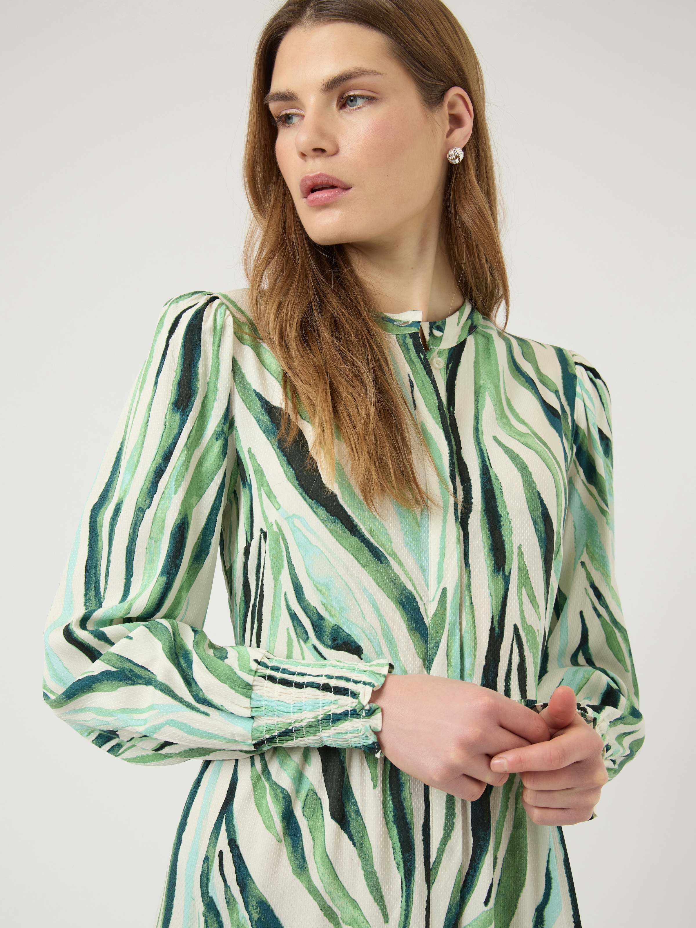 Y.A.S Druckkleid »YASASINA LS LONG SHIRT DRESS S. NOOS« Sommerkleid,