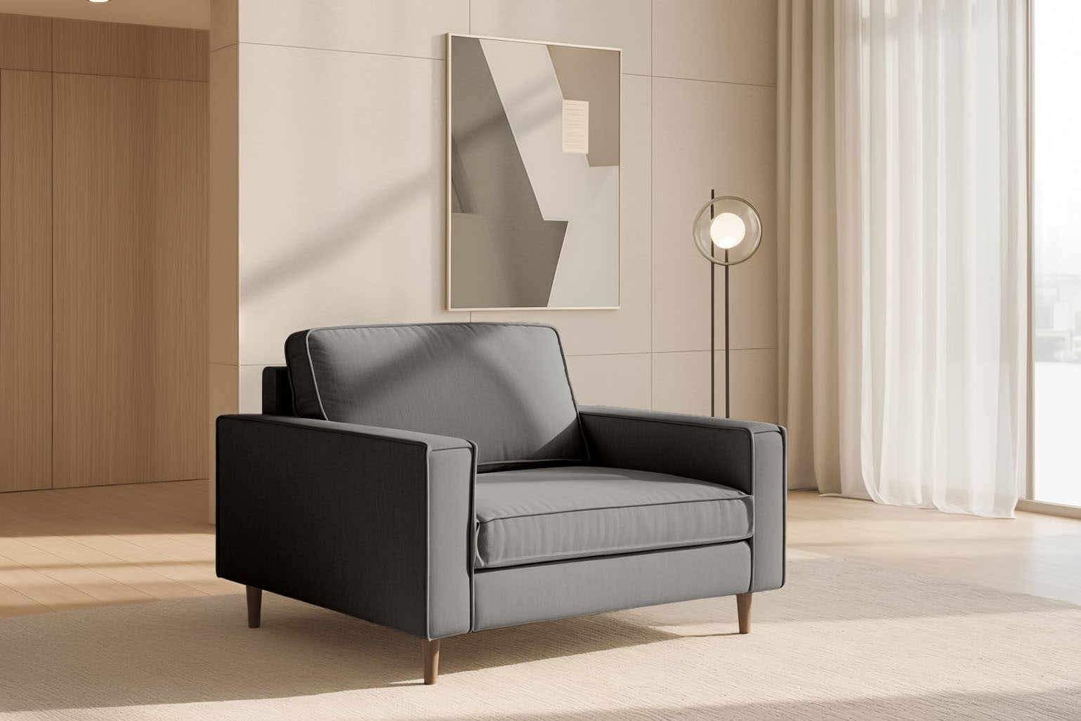 Home affaire Loveseat »Pinto Skandi 105 cm, Chenille, Struktur« günstig online kaufen