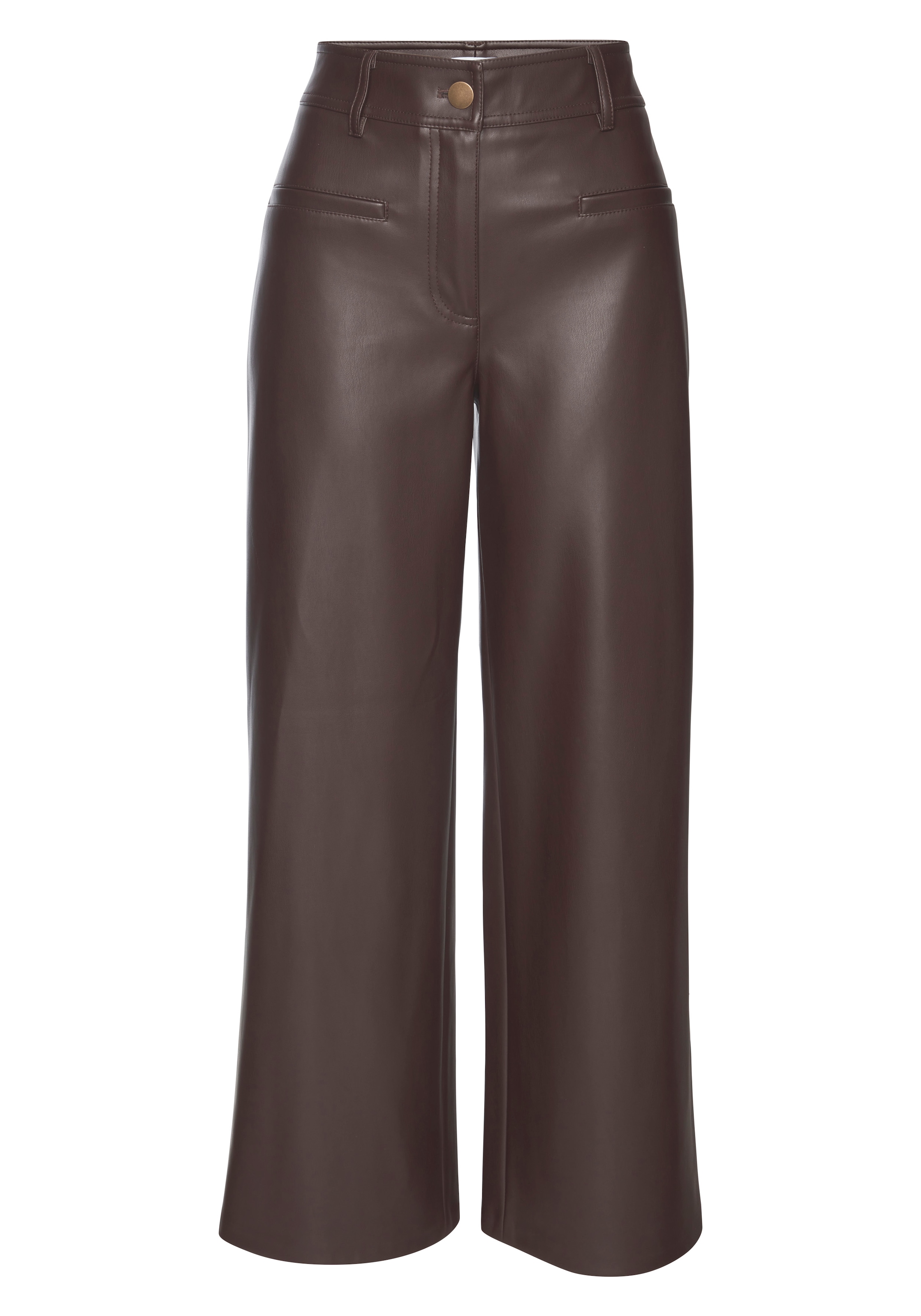 LASCANA Lederimitathose  in gerader Form, Kunstleder, festlich, modern