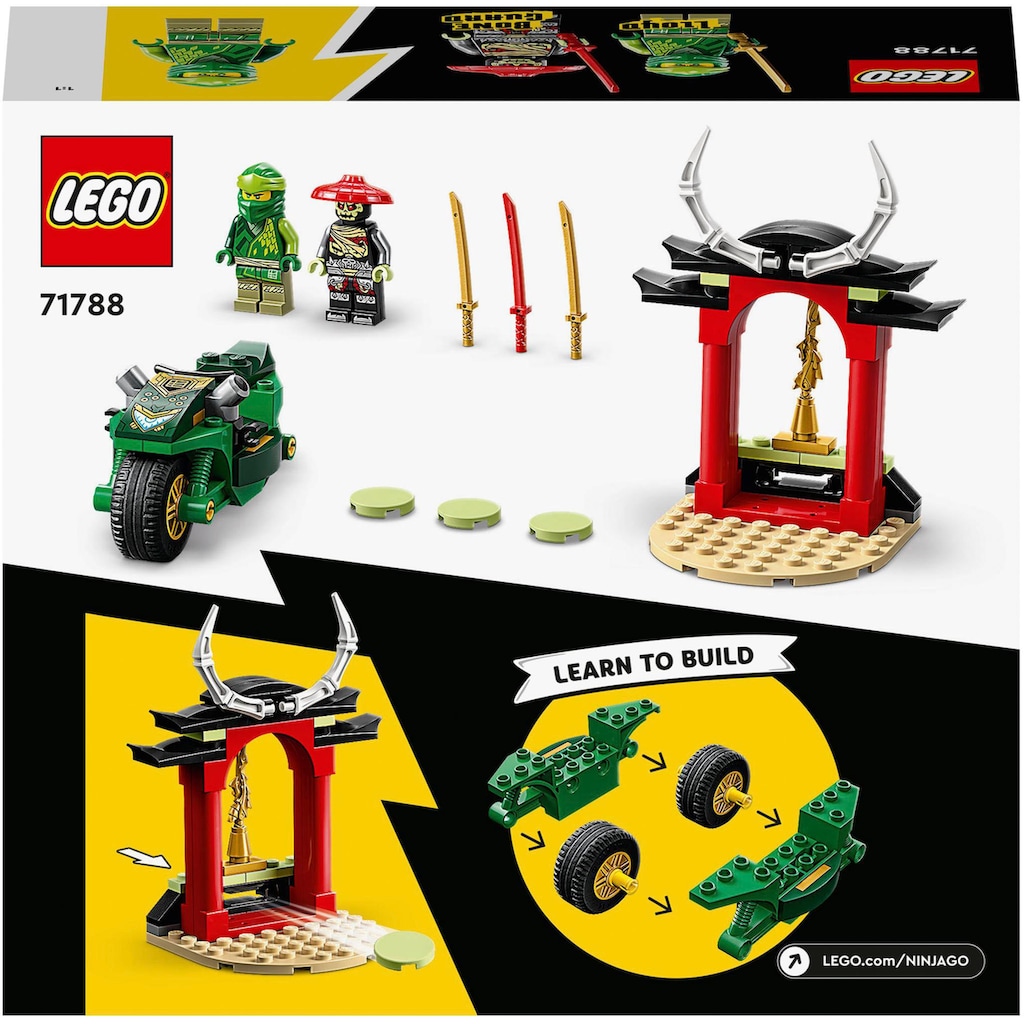 LEGO® Konstruktionsspielsteine »Lloyds Ninja-Motorrad (71788), LEGO® NINJAGO«, (64 St.)