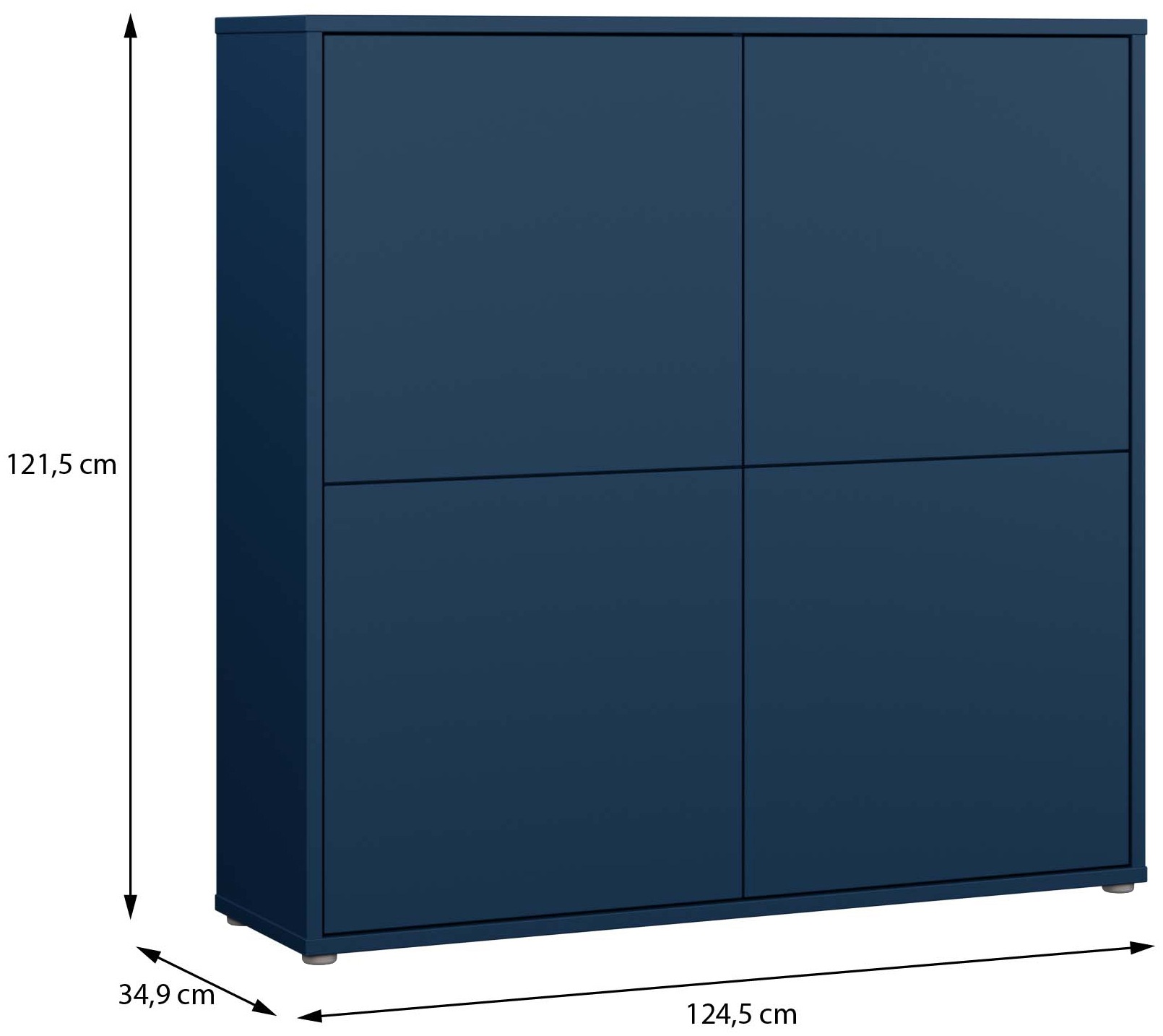 FORTE Highboard »Alice Springs« Grifflos,Push to open, Stauraum