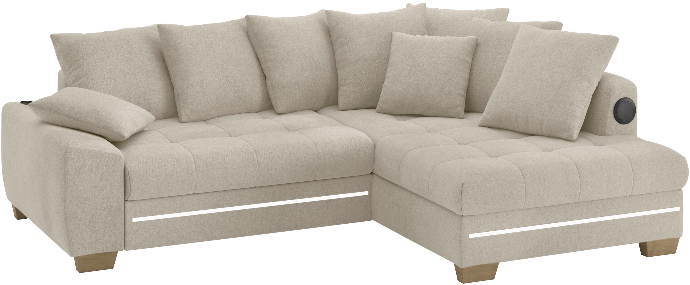 Mr. Couch Ecksofa »Nikita II, L-Form« RGB-LED, Bluetooth-Soundsystem, wahlw günstig online kaufen