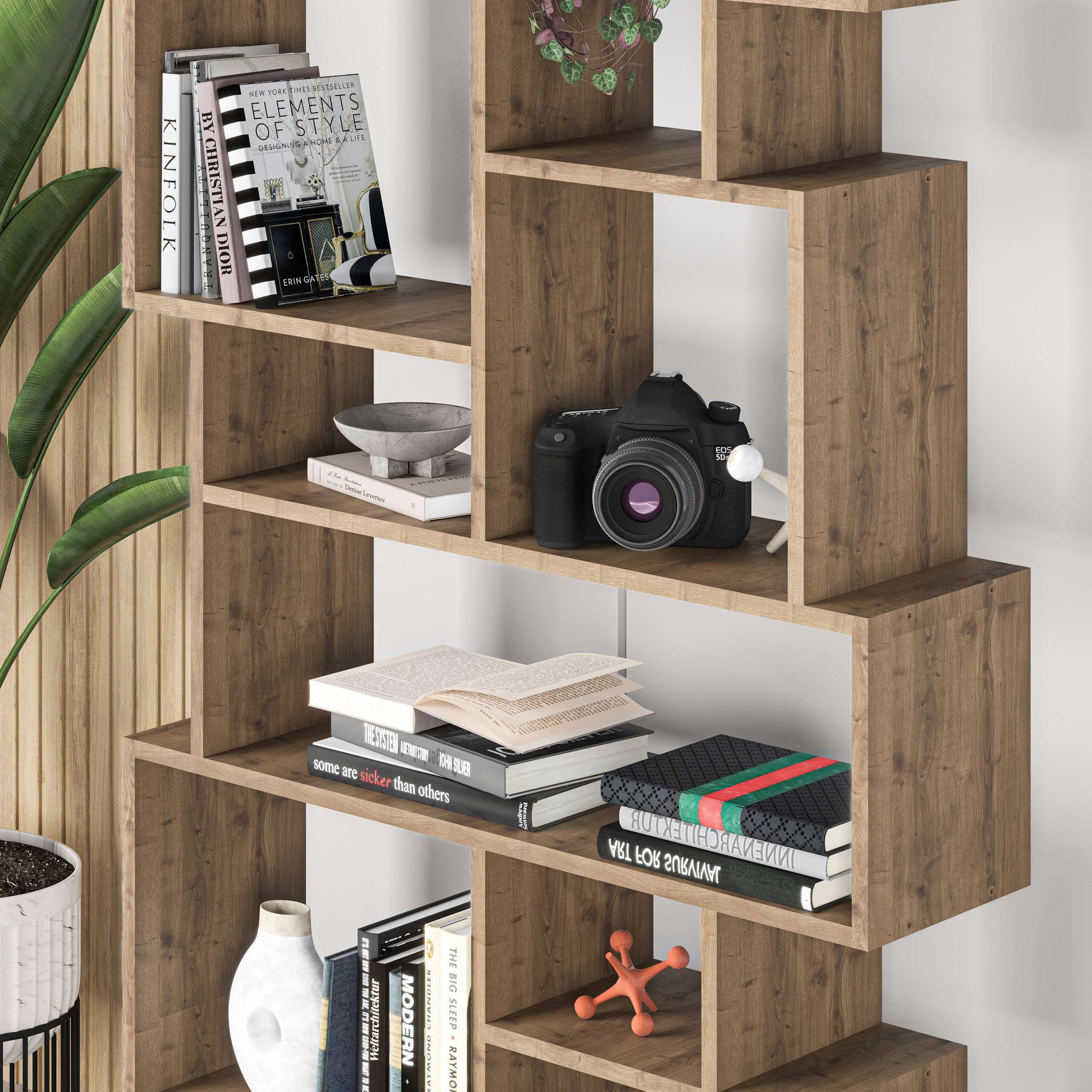 Decortie Bücherregal »Karmato Bücherregal«, (Packung), Leichte Montage, Lagerung, Platzsparend