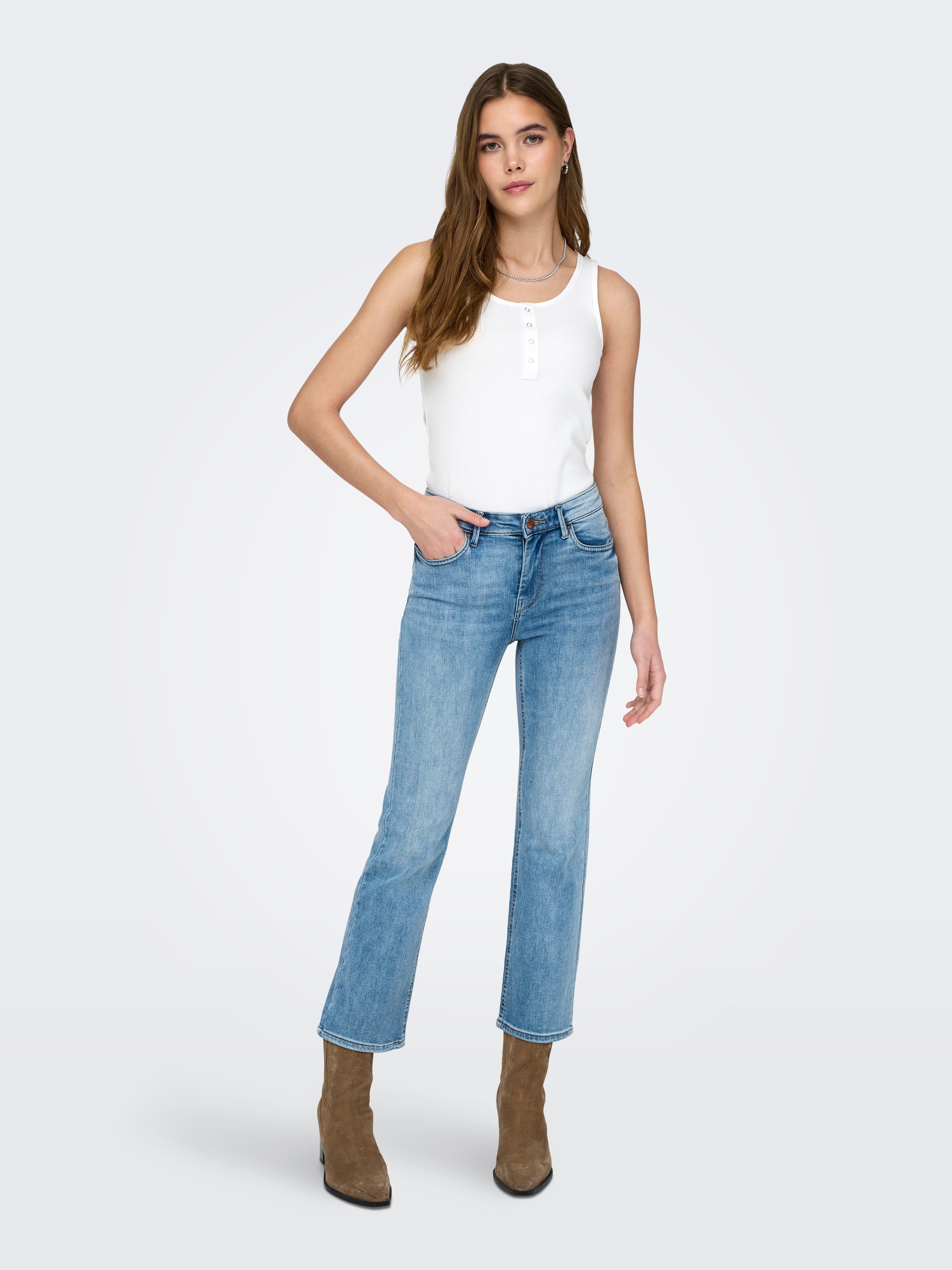 ONLY Ripptanktop »ONLSIMPLE LIFE S/L BUTTON TOP JRS CS 2PK« Packung, 2 Stk.