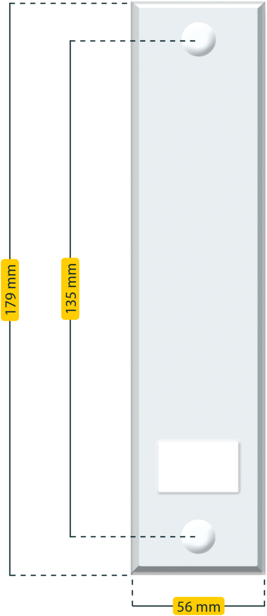 SCHELLENBERG Gurtwickler-Abdeckplatte »Standard Maxi, 13,5 cm Lochabstand, langlebig aus Kunststoff« Set, 5 Stk. tlg. Rollladen Abdeckblenden für Gurtwickler und Einlasswickler