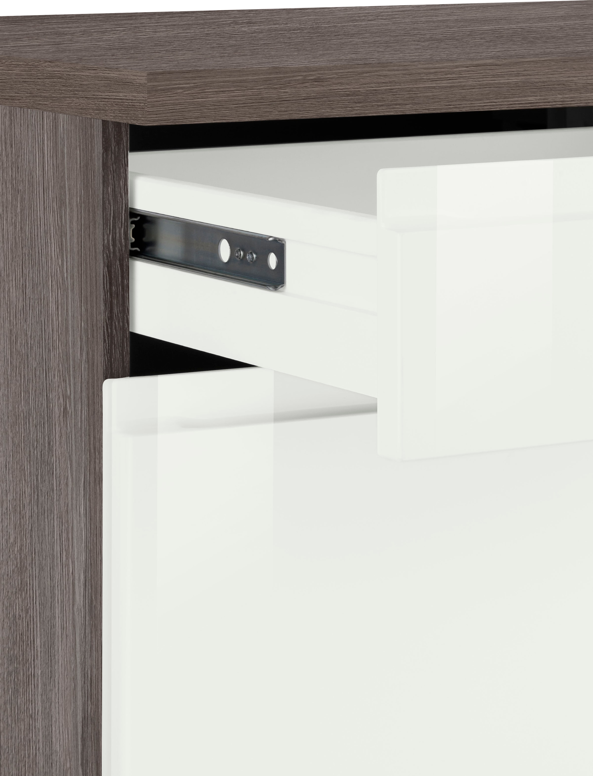 HELD MÖBEL Unterschrank »Virginia«, 85 cm hoch, 150 cm breit, 3 Schubladen, 3 Türen, griffloses Design
