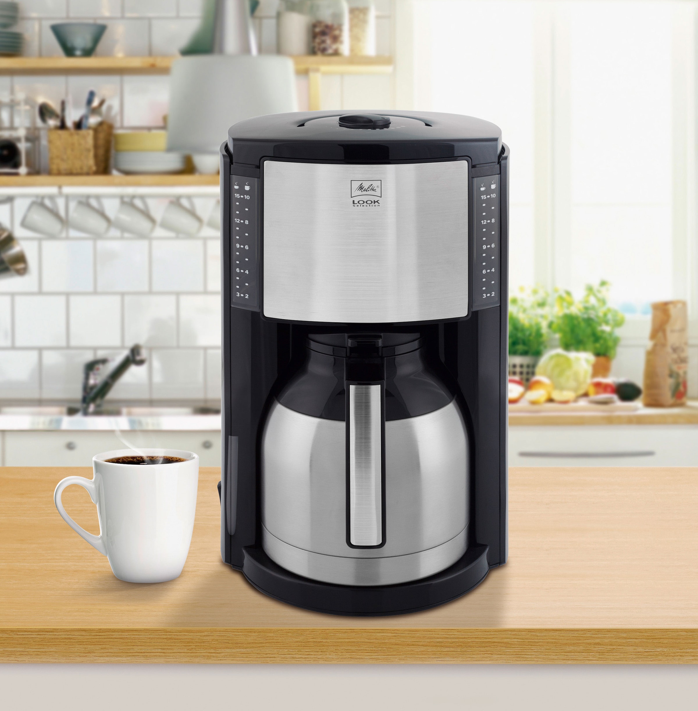 Melitta Filterkaffeemaschine »Look® Therm Selection M661«, 1,25 l Kaffeekanne, Papierfilter, 1x4