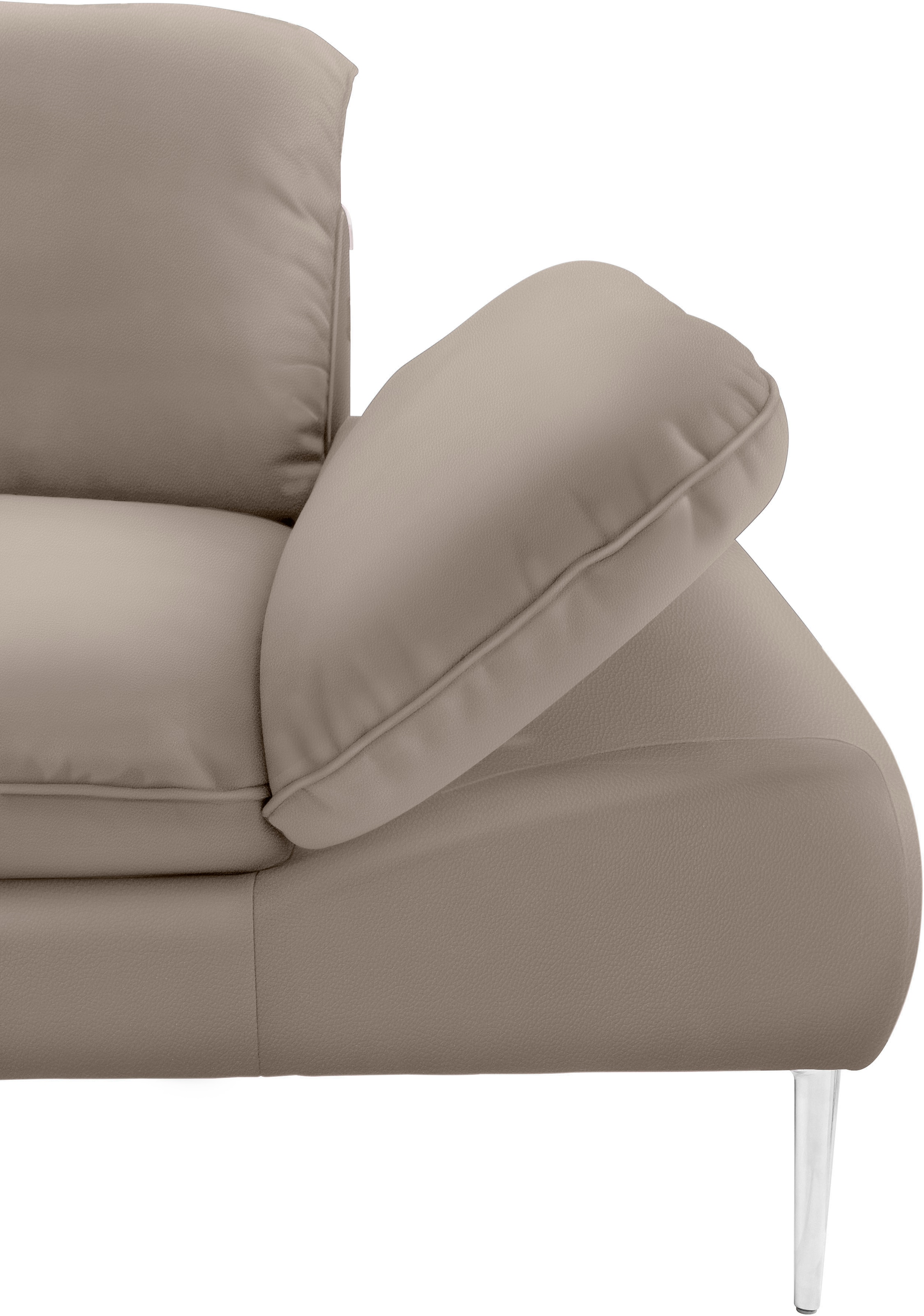 W.SCHILLIG Ecksofa »enjoy&MORE, Designsofa, bequem, zeitlos und elegant, L-Form«, mit Sitztiefenverstellung, Füße Chrom glänzend, Breite 340 cm