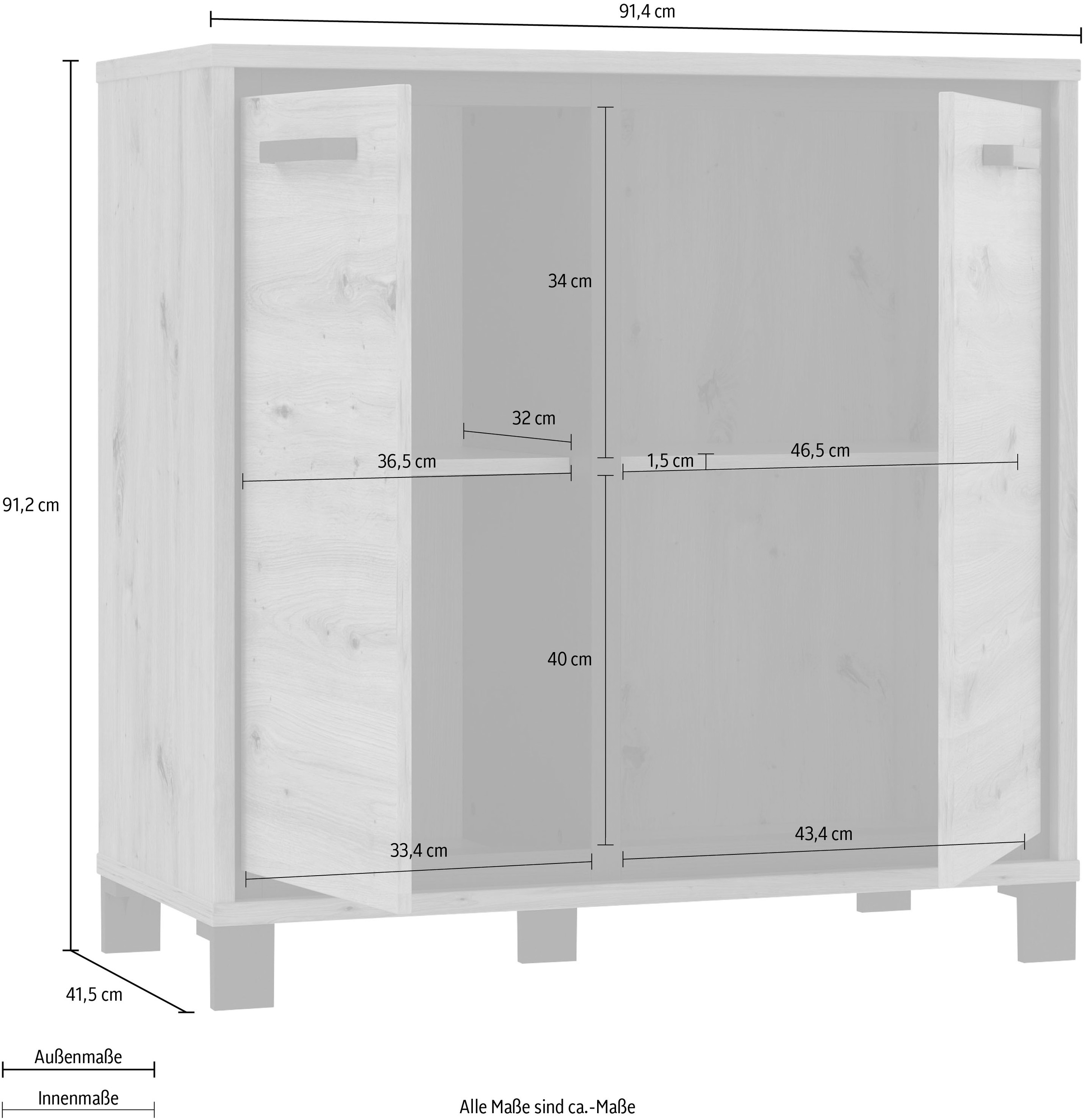 FORTE Kommode »Trondheim«, Breite 91 cm