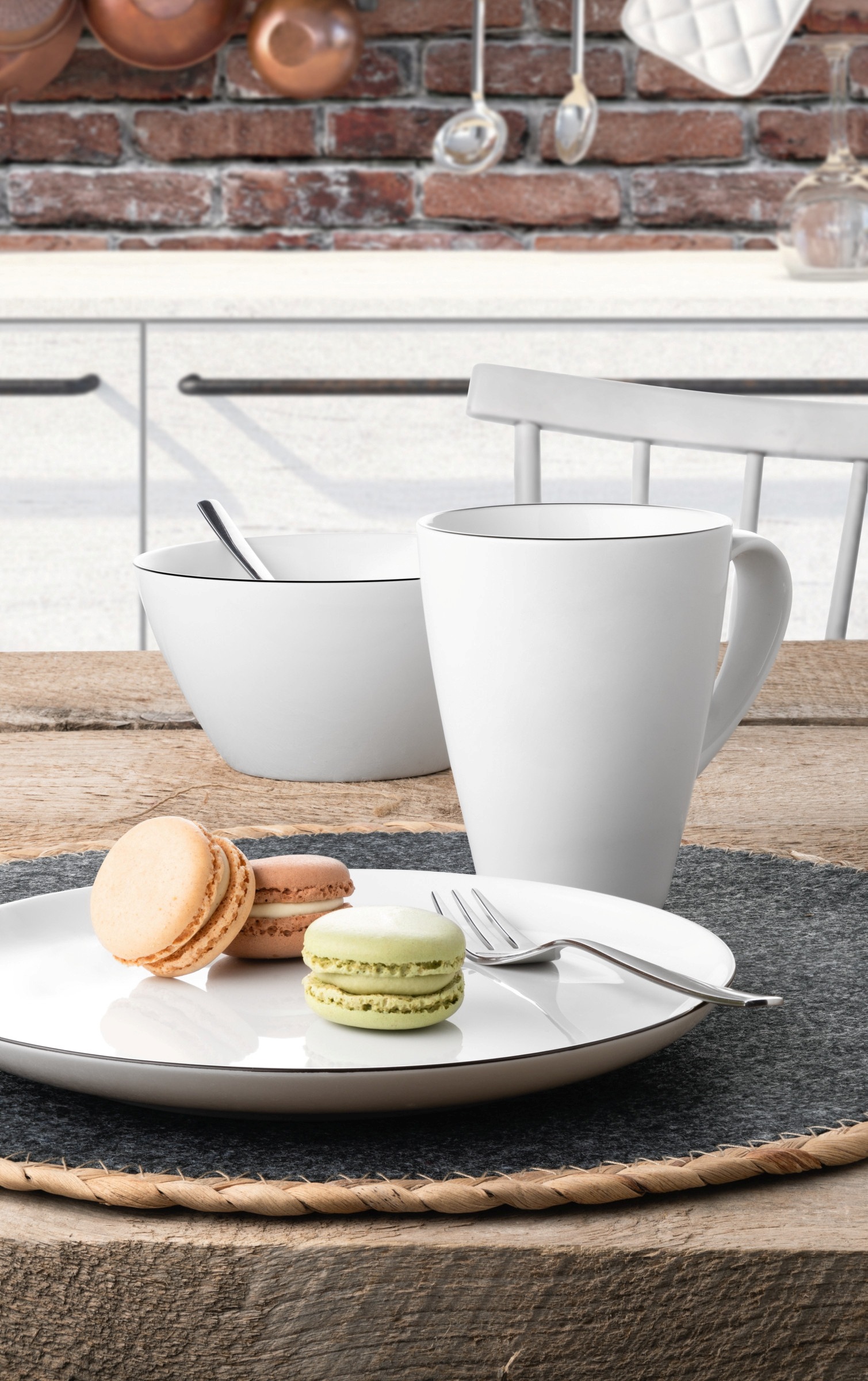 Seltmann Weiden Frühstücks-Geschirrset »Geschirr-Set, 18 Teile, Lido Black günstig online kaufen