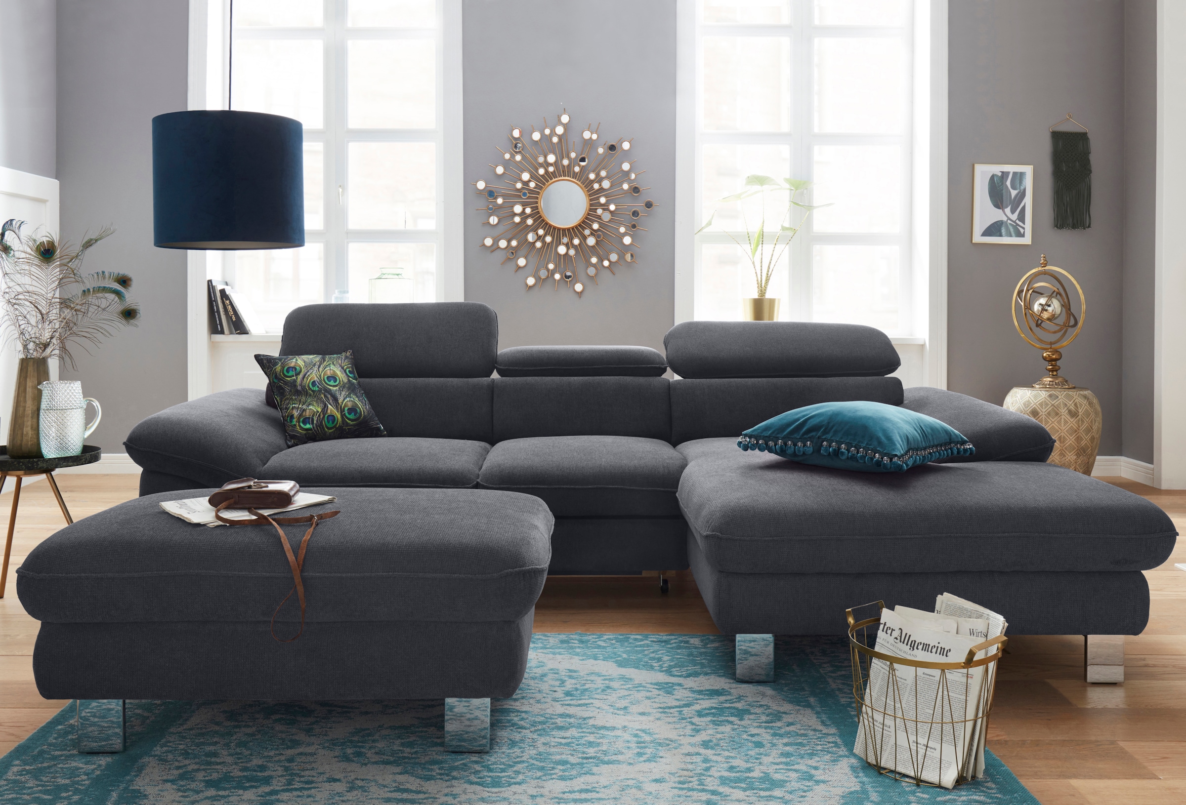 COTTA Polstergarnitur »Driver L-Form« Set, 2 Stk. tlg. Set bestehend aus: E günstig online kaufen