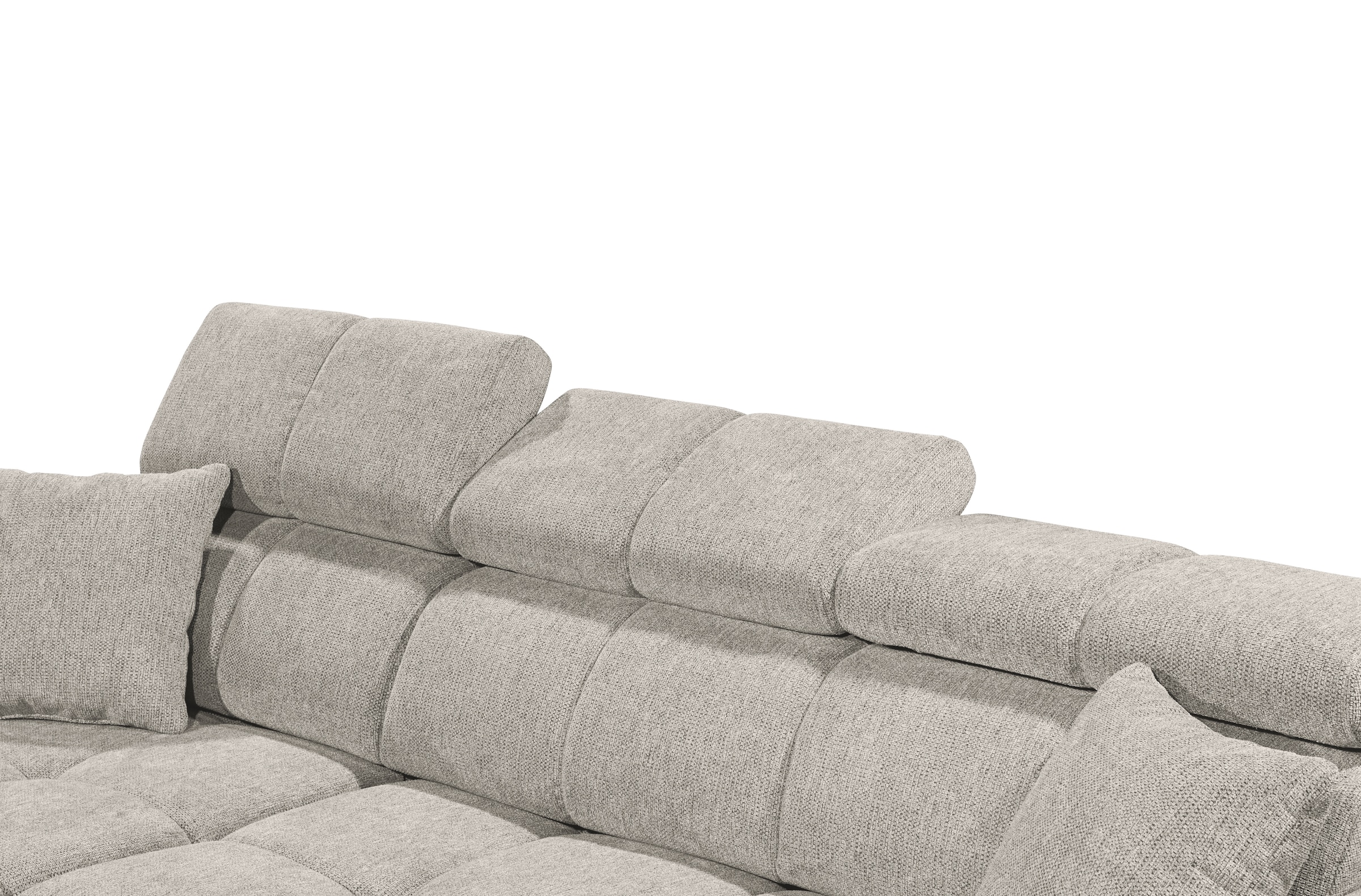 ED EXCITING DESIGN Ecksofa »Sydney L-Form« mit Bettfunktion, Bettkasten, Kopfteilverstellung & 2 Zierkissen