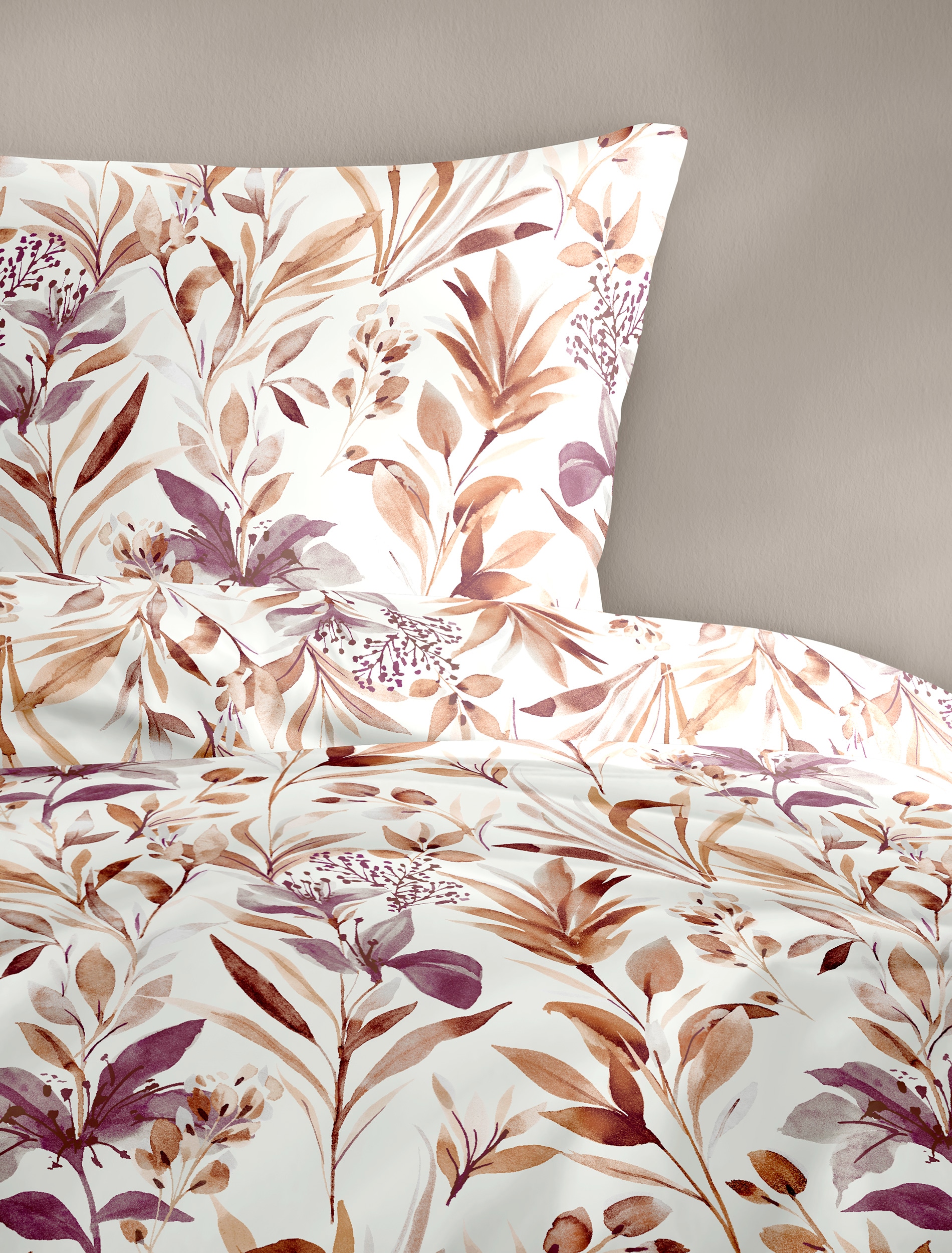 BIERBAUM Bettwäsche »4137« 2 Stk. tlg. Biber, 100 % Baumwolle, pflegeleicht, kuschelig weich