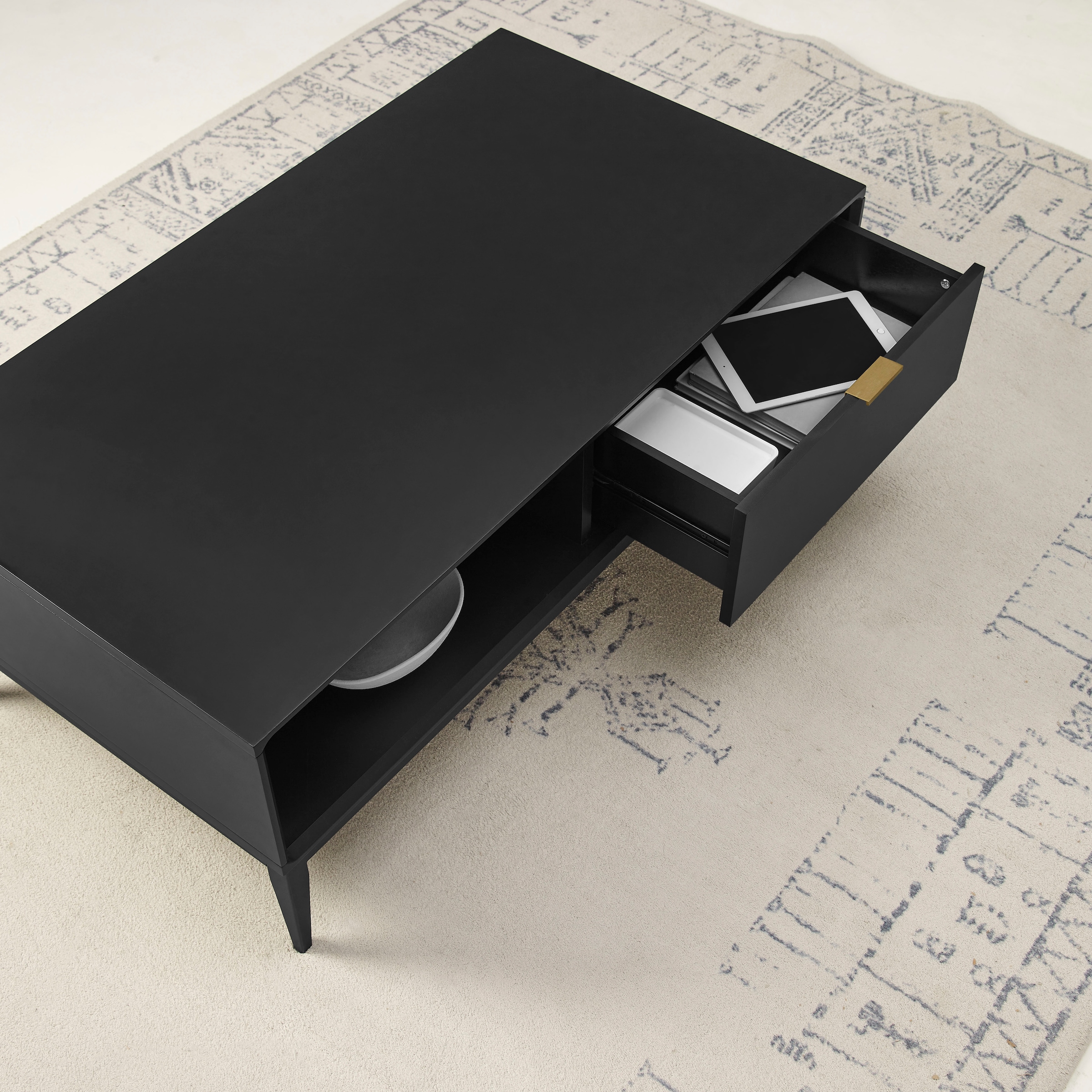 Leonique Couchtisch »Lavisha« Keramikplatte, Eisengestell und FSC-zertifiziertes Holz, Breite 110 cm