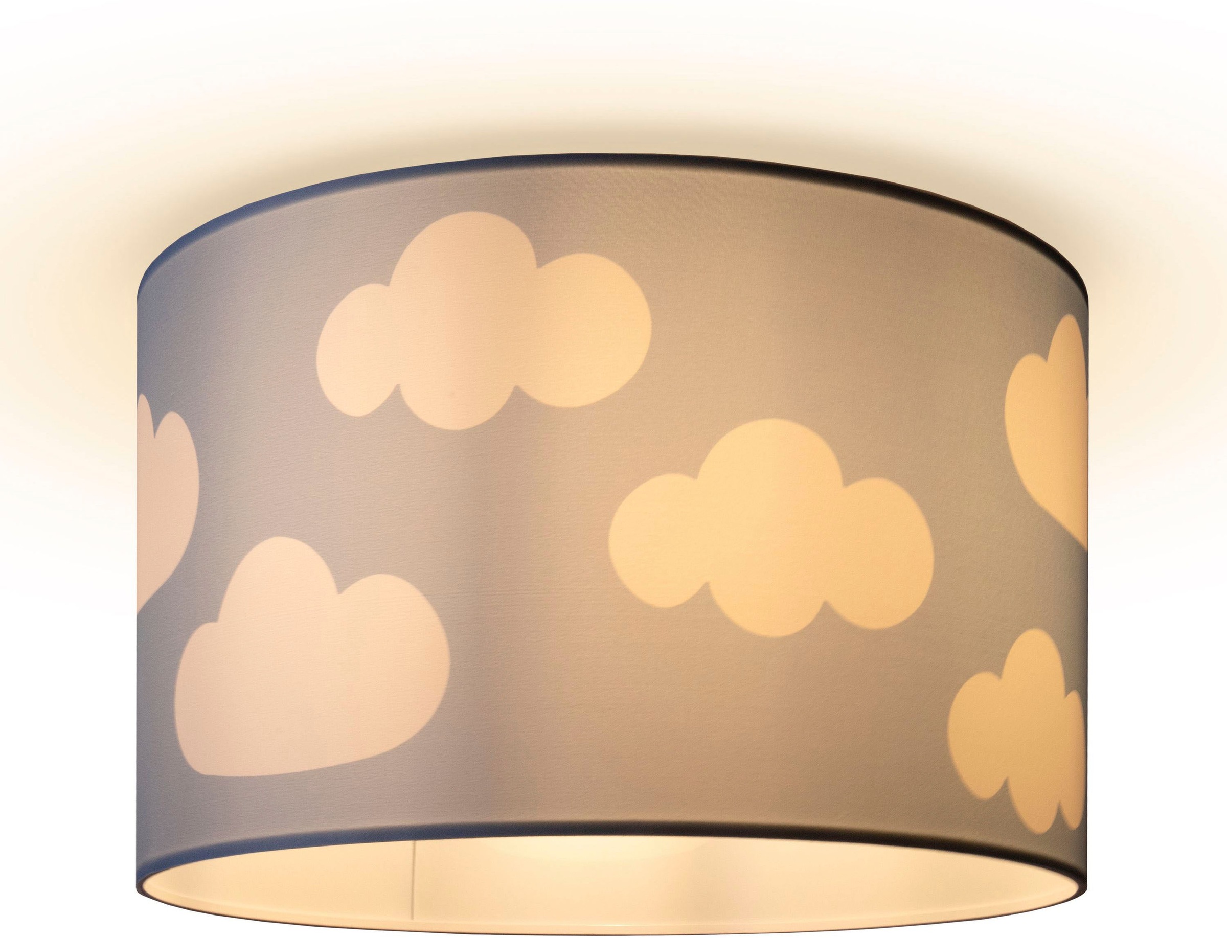 Paco Home Deckenleuchte »Hugo Cosmo«, Leuchtmittel E27 | ohne Leuchtmittel, Deckenleuchte Kinderzimmer Kinder Lampe Wolke Stoffschirm Rund E27