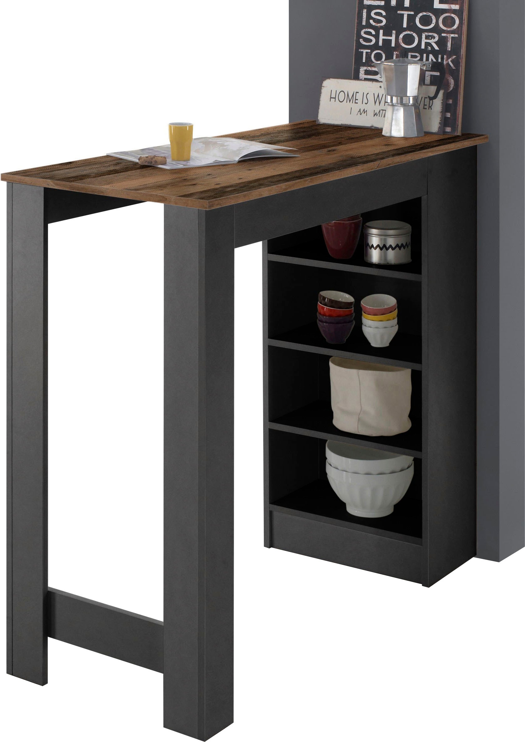 HBZ Bartisch »Mojito, TOPSELLER!«, (Bartisch, Tisch), Bartisch mit Regal be günstig online kaufen