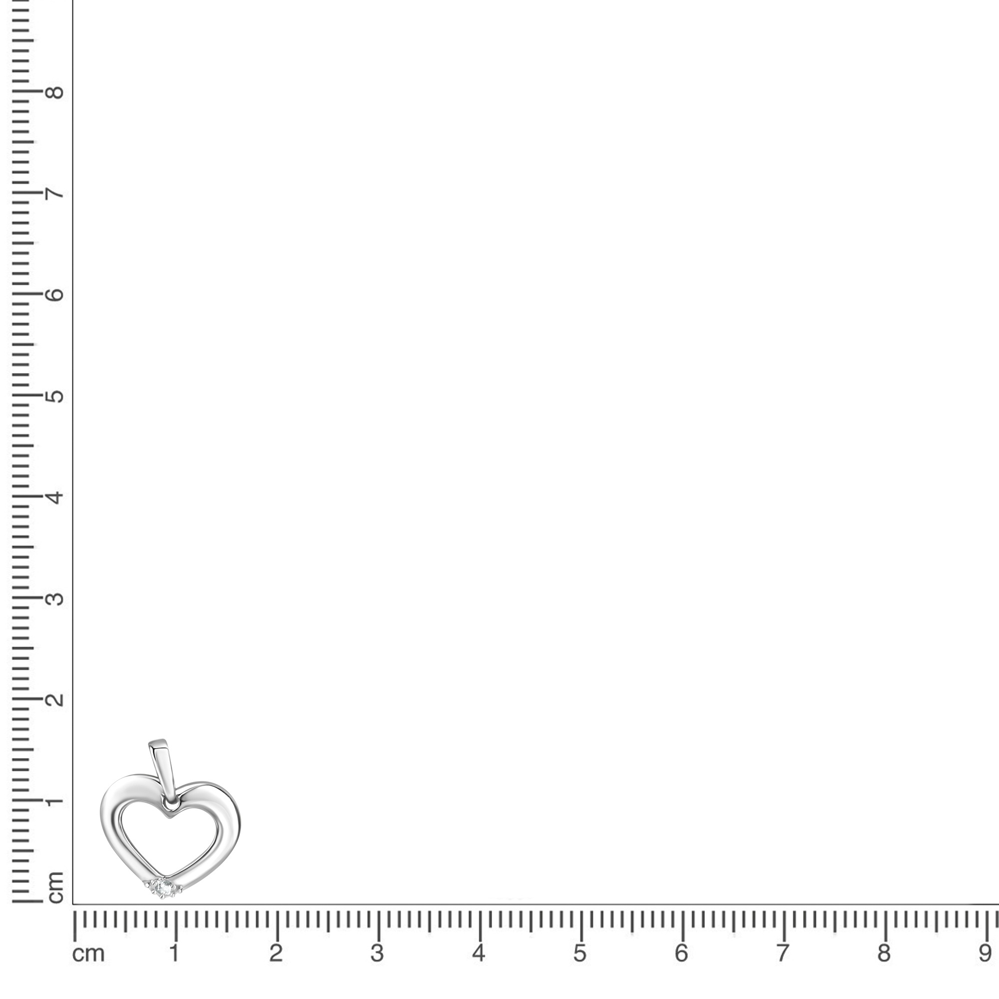 Vivance Kettenanhänger »925/- Sterling Silber rhodiniert glanz Zirkonia«