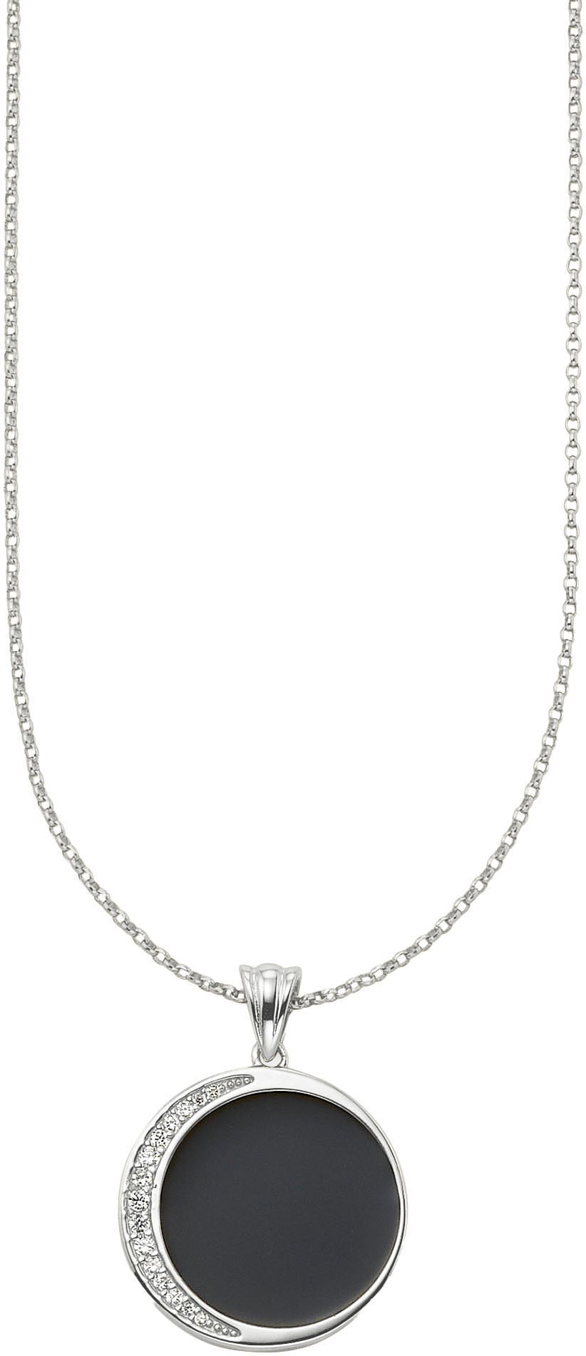 Kette mit Anhänger »Schmuck Geschenk Silber 925 Halskette mit Anhänger schwarz«, mit...