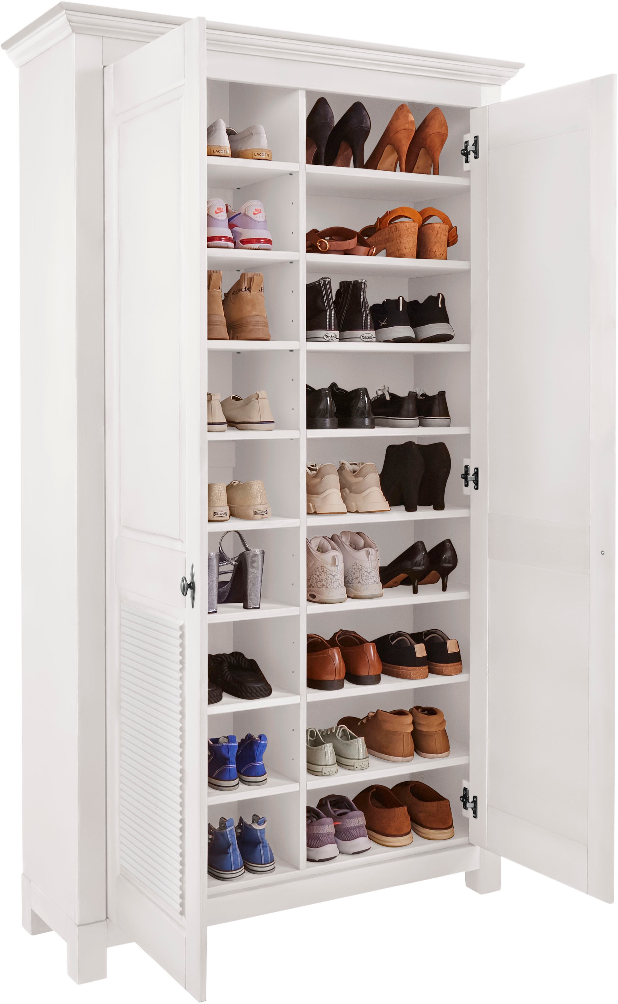 Home affaire Schuhschrank »Rauna«, aus massiver Kiefer, viel Stauraum