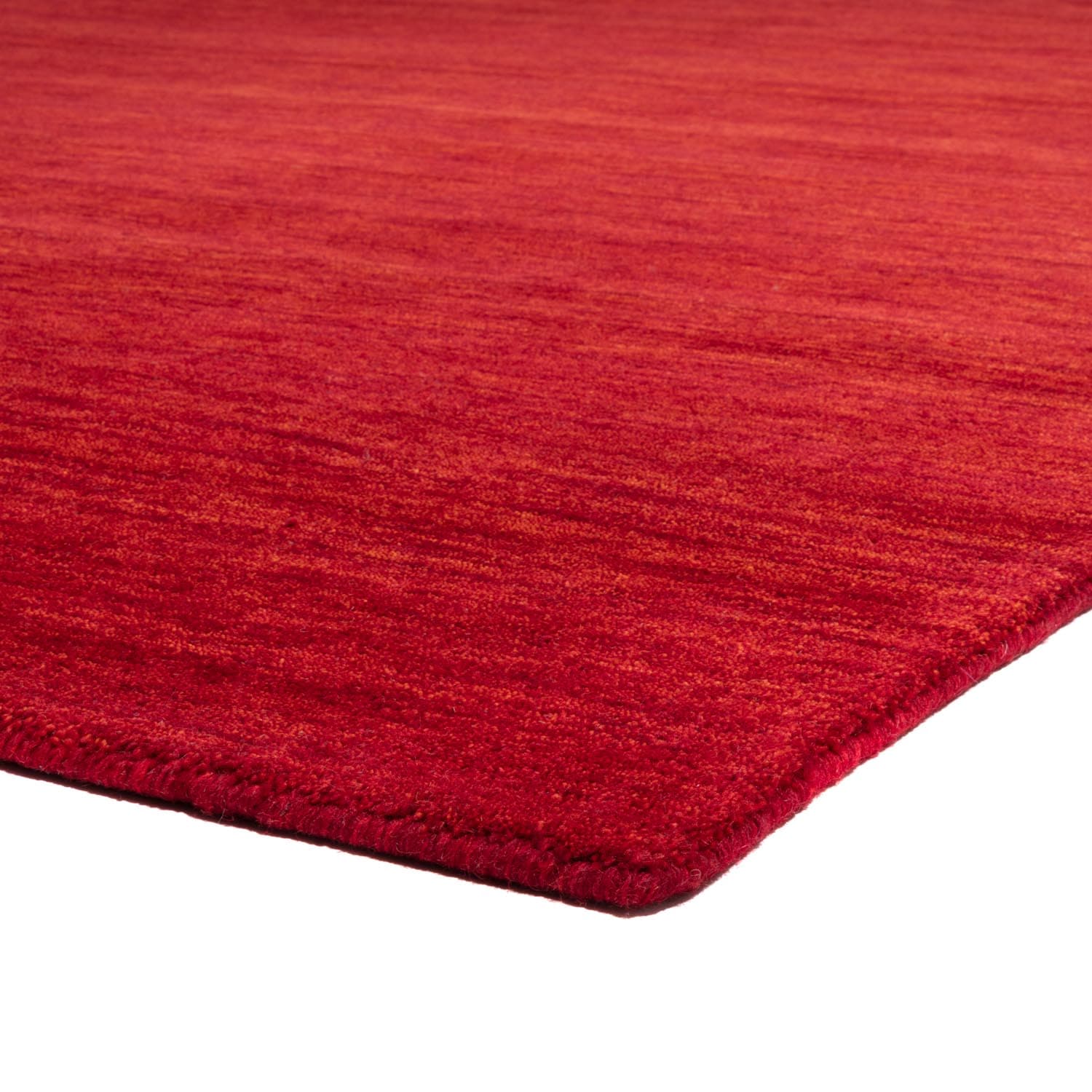 morgenland Wollteppich »Uni - Gabbeh Teppich - Softy«, rechteckig, 1,6 mm Höhe, Gabbeh Optik, Uni Farben, reine Wolle, sehr weicher Flor, Wohnzimmer