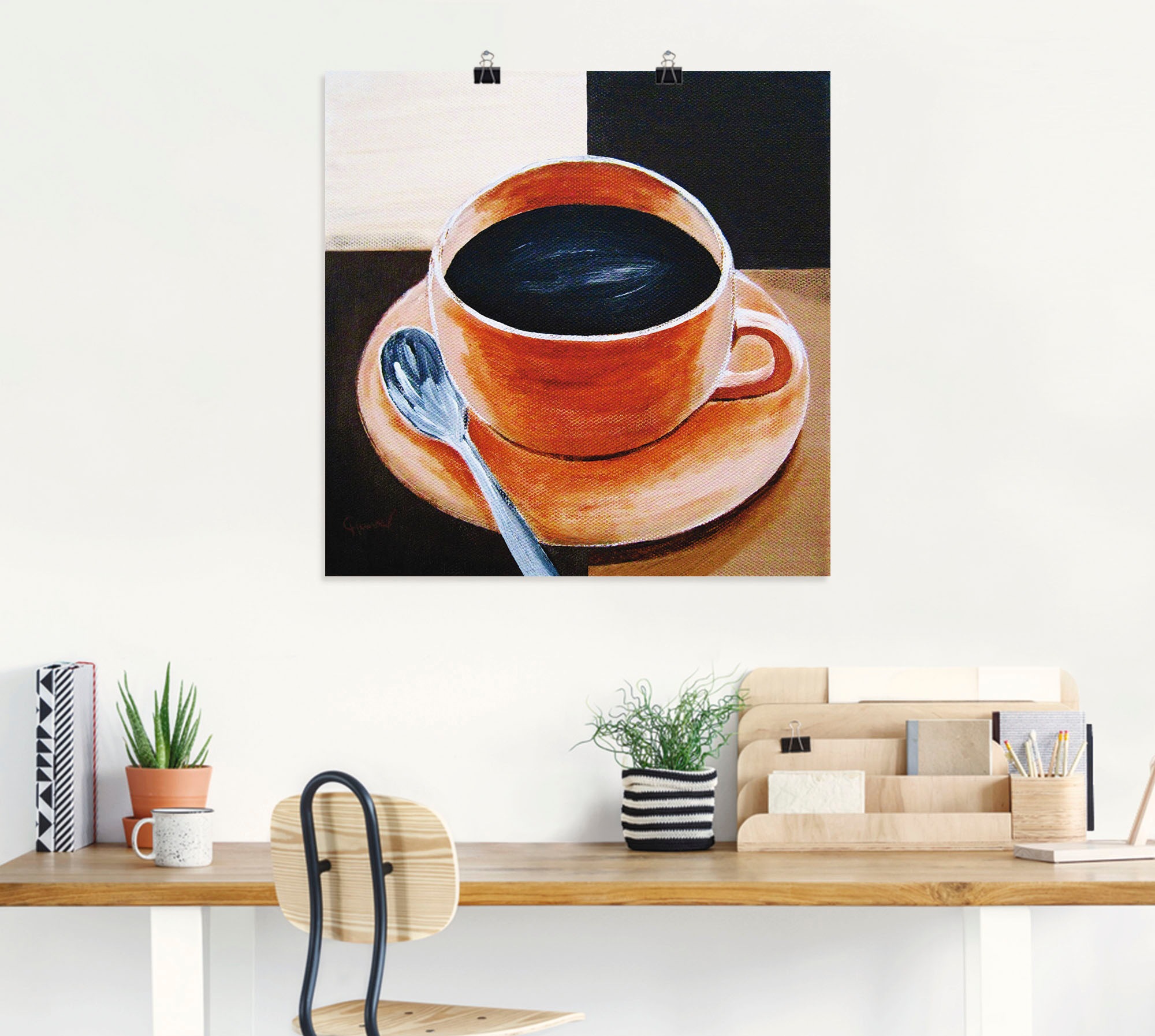 Größen Leinwandbild, Poster oder als versch. bestellen St.), in online Getränke, Artland Wandbild Wandaufkleber (1 »Kaffee«,